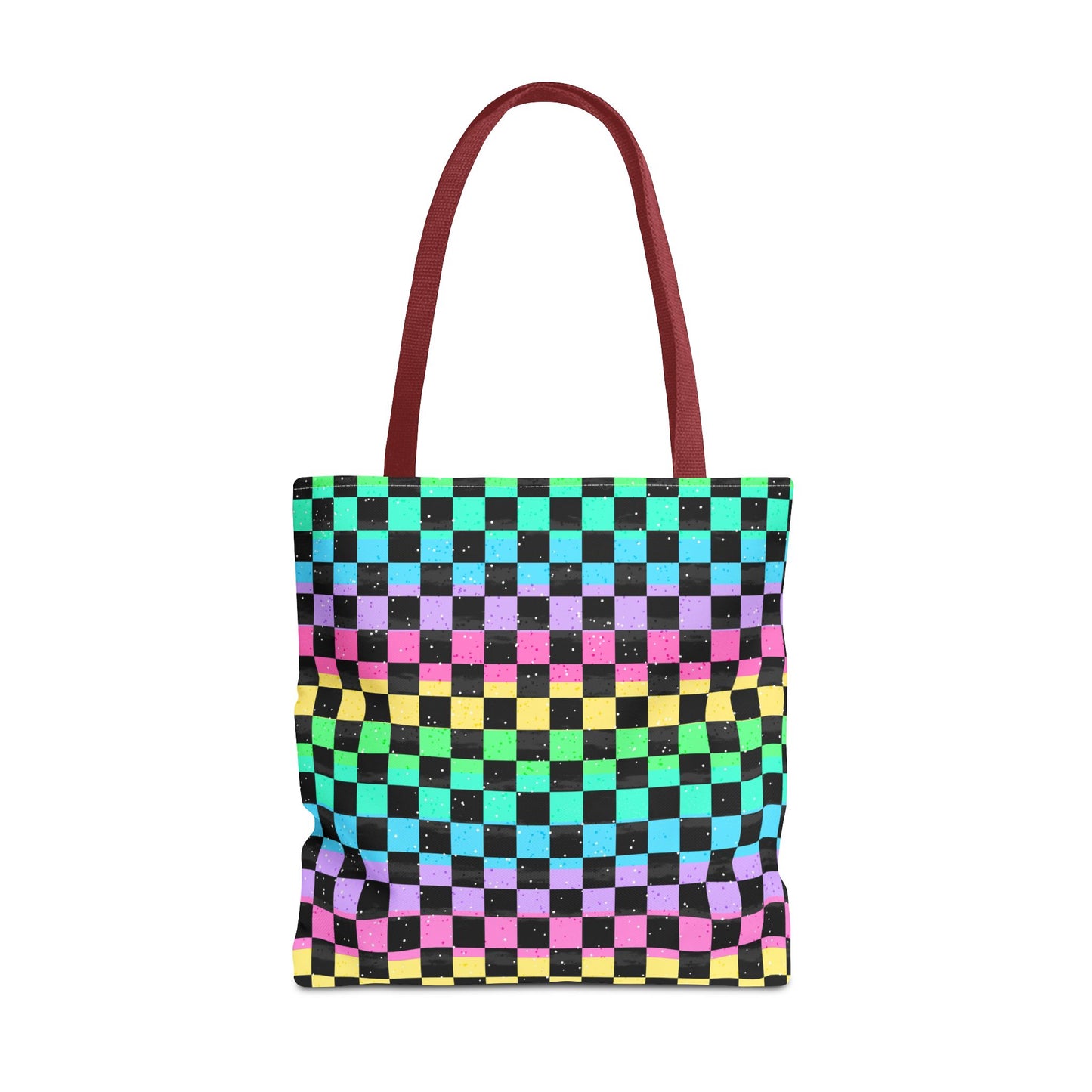 Colorful Checkerboard Tote Bag - Vibrant Reusable Shopping Bag, Eco-Friendly Gift, Summer Beach Accessory, Fashionable Everyday Tote