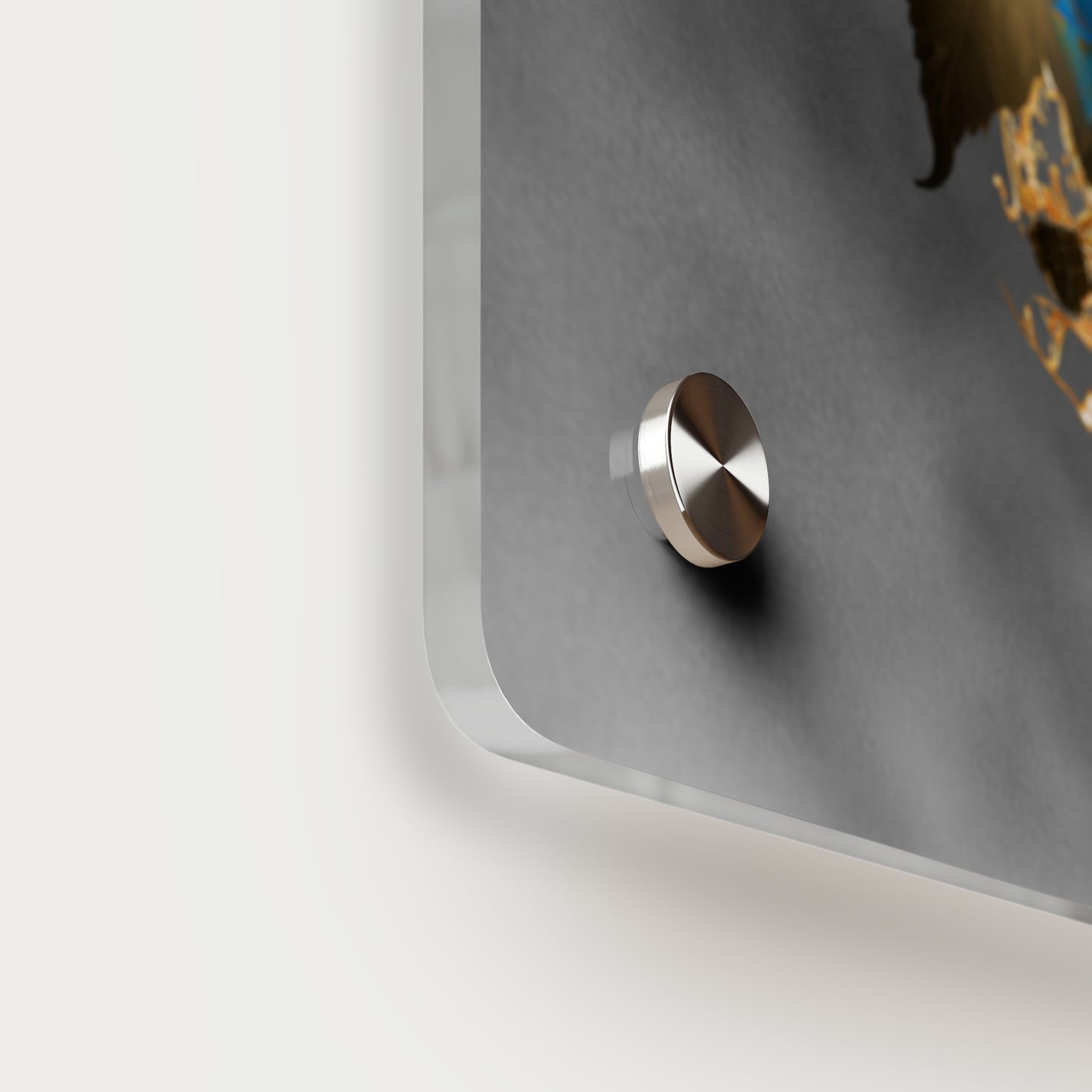 Lively Wolf Acrylic Wall Art Panel - Blue Roses Decor