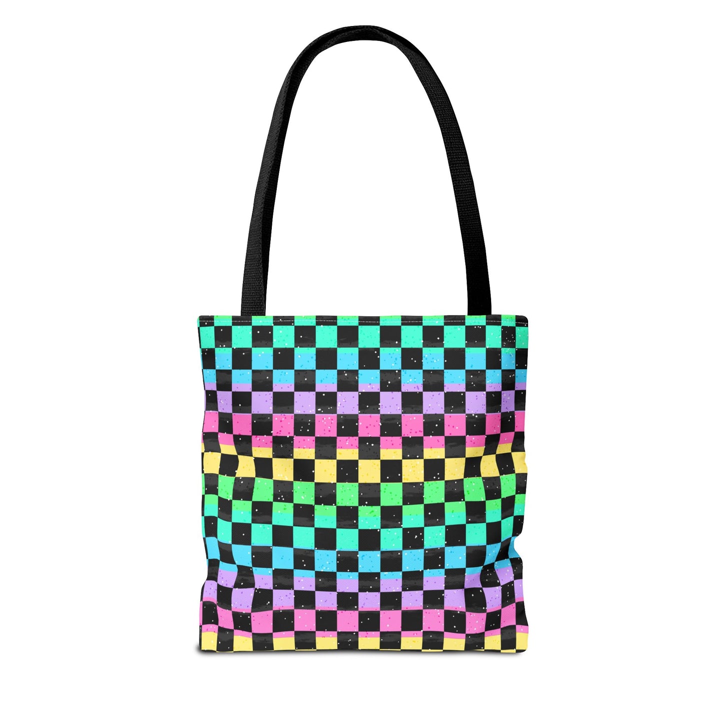 Colorful Checkerboard Tote Bag - Vibrant Reusable Shopping Bag, Eco-Friendly Gift, Summer Beach Accessory, Fashionable Everyday Tote