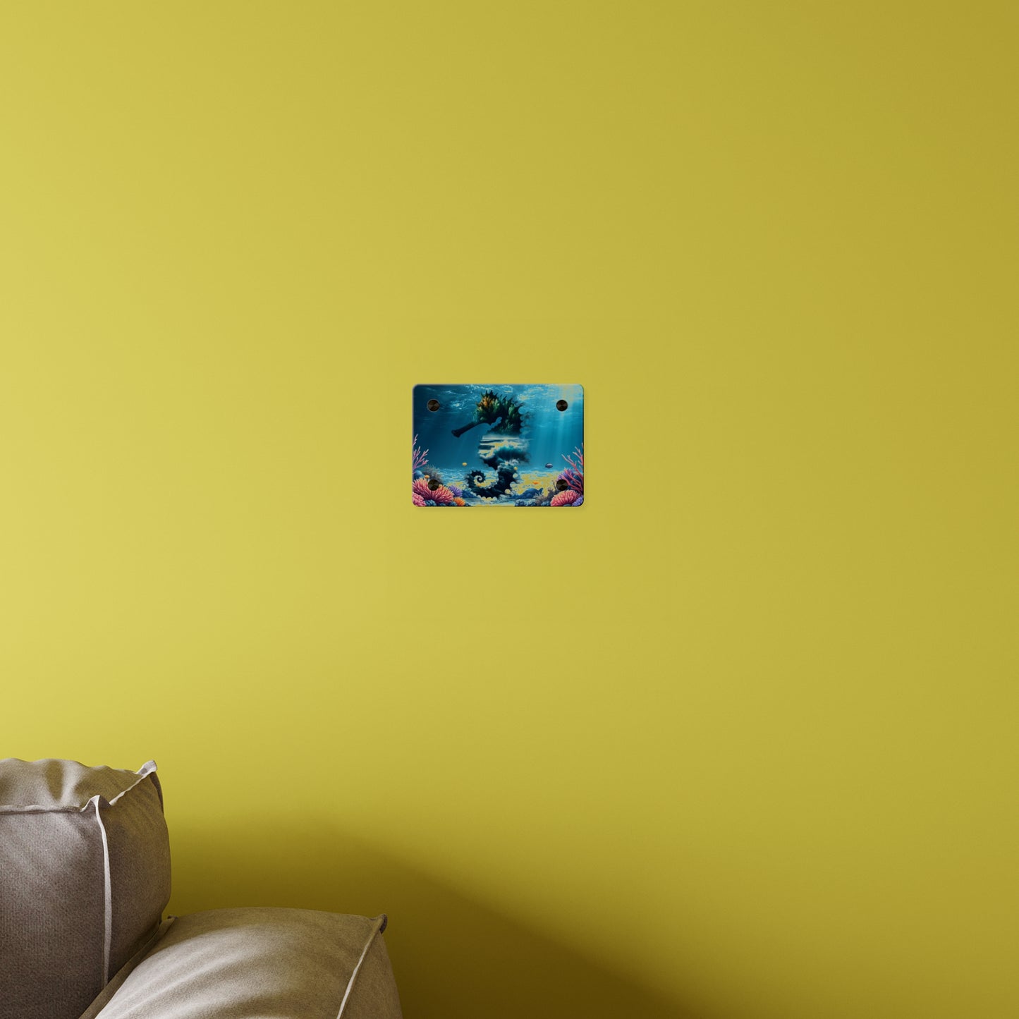 Acrylic Wall Art Panel — Underwater Seahorse Ocean Scene Panel
