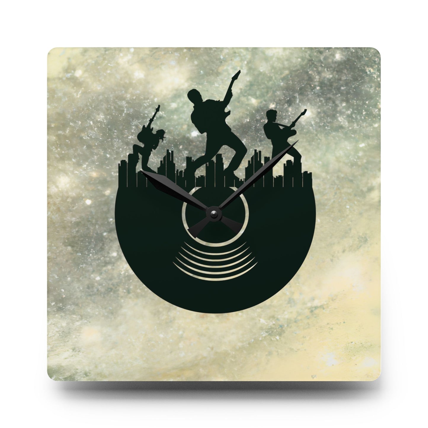 Retro Music Vibes Acrylic Wall Clock - Home Decor Gift