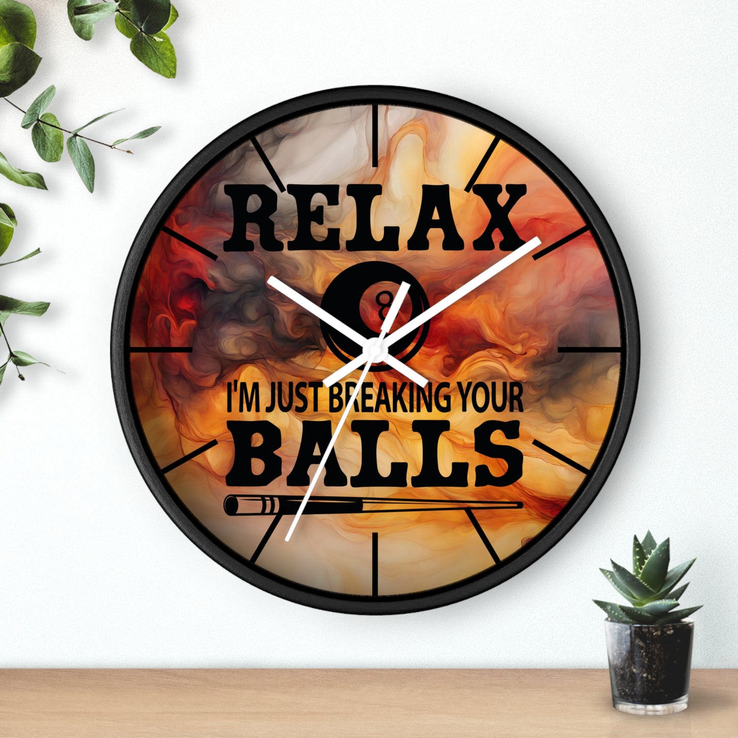 Pool Quote Wall Clock - Gift for Pool Lovers & Billiards Fans