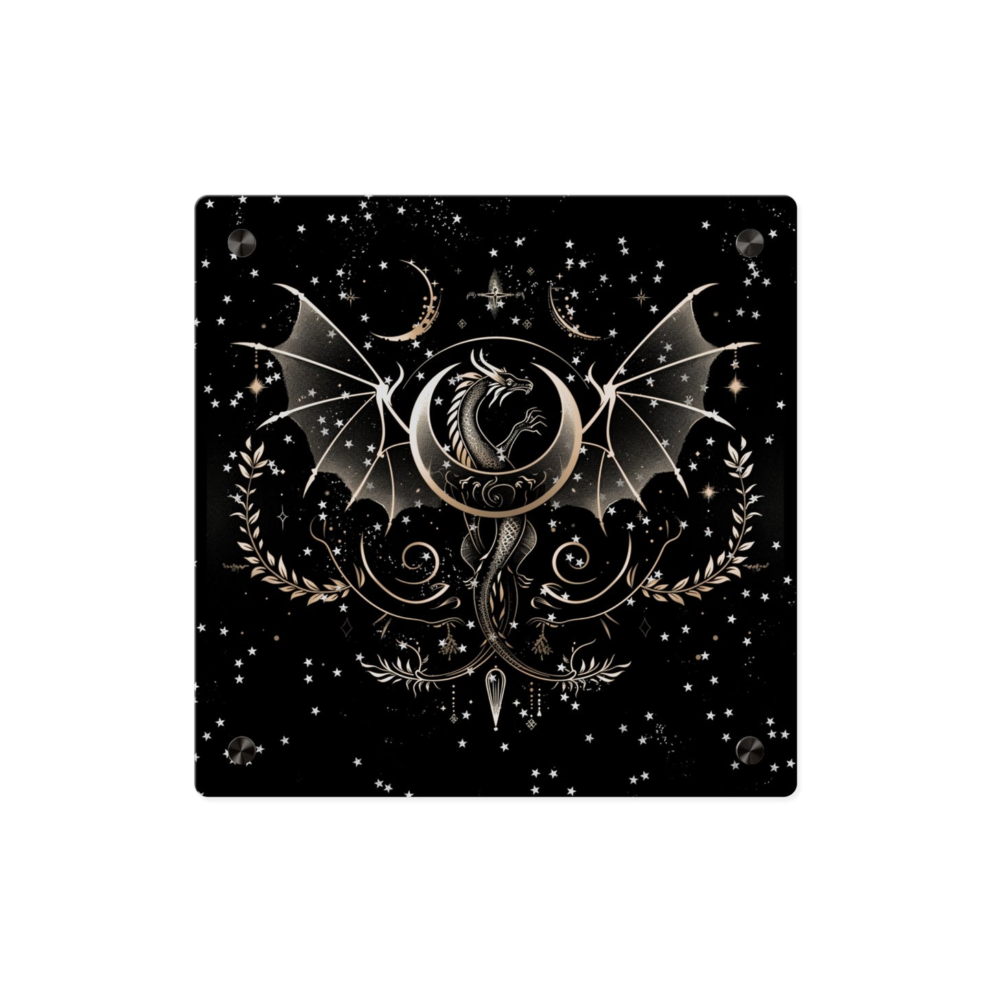 Mystical Dragon Acrylic Wall Art Panels - Celestial Decor for Fantasy Lovers