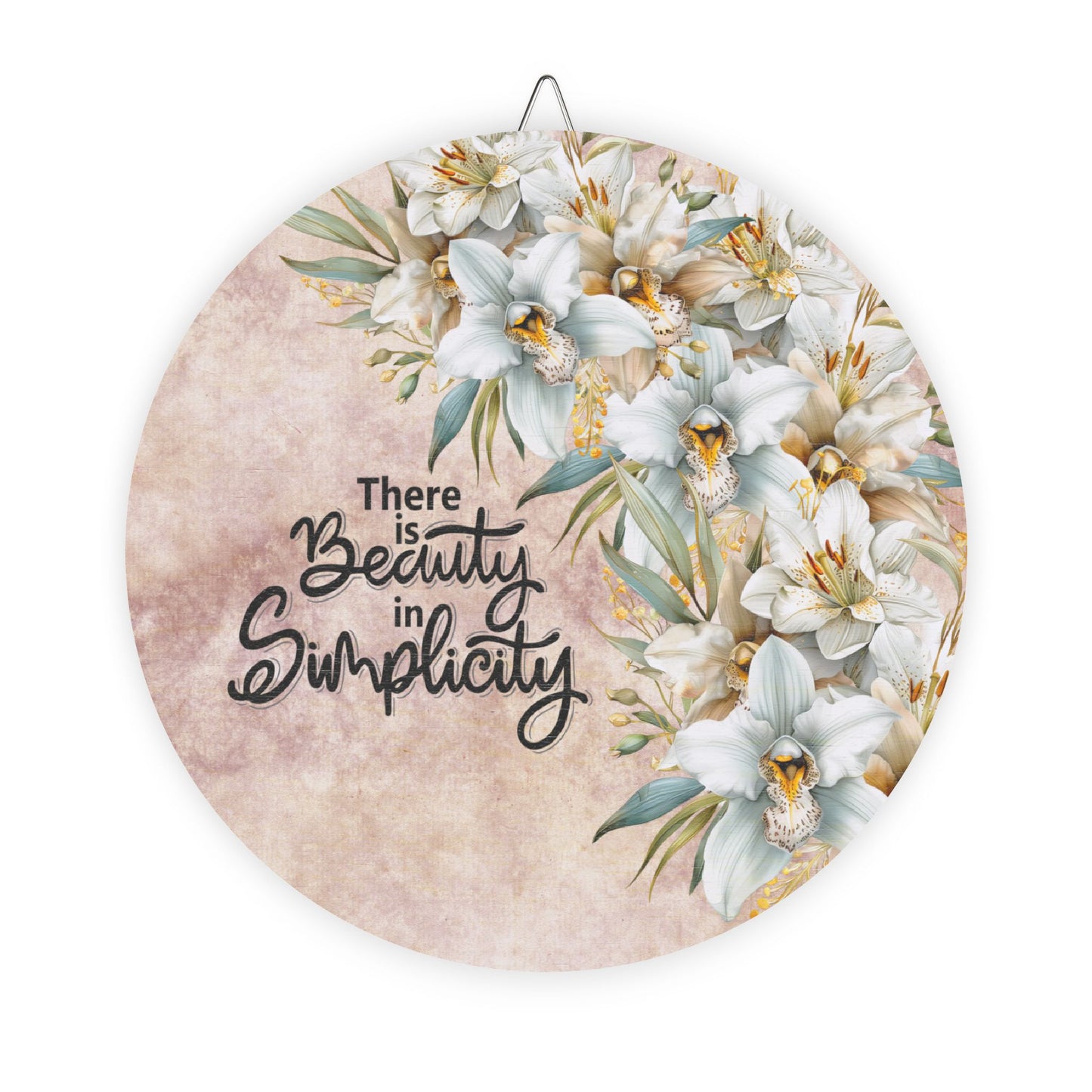 Rustic Charm Wood Sign - Inspirational Quote "There is Beauty in Simplicity" Wall Decor