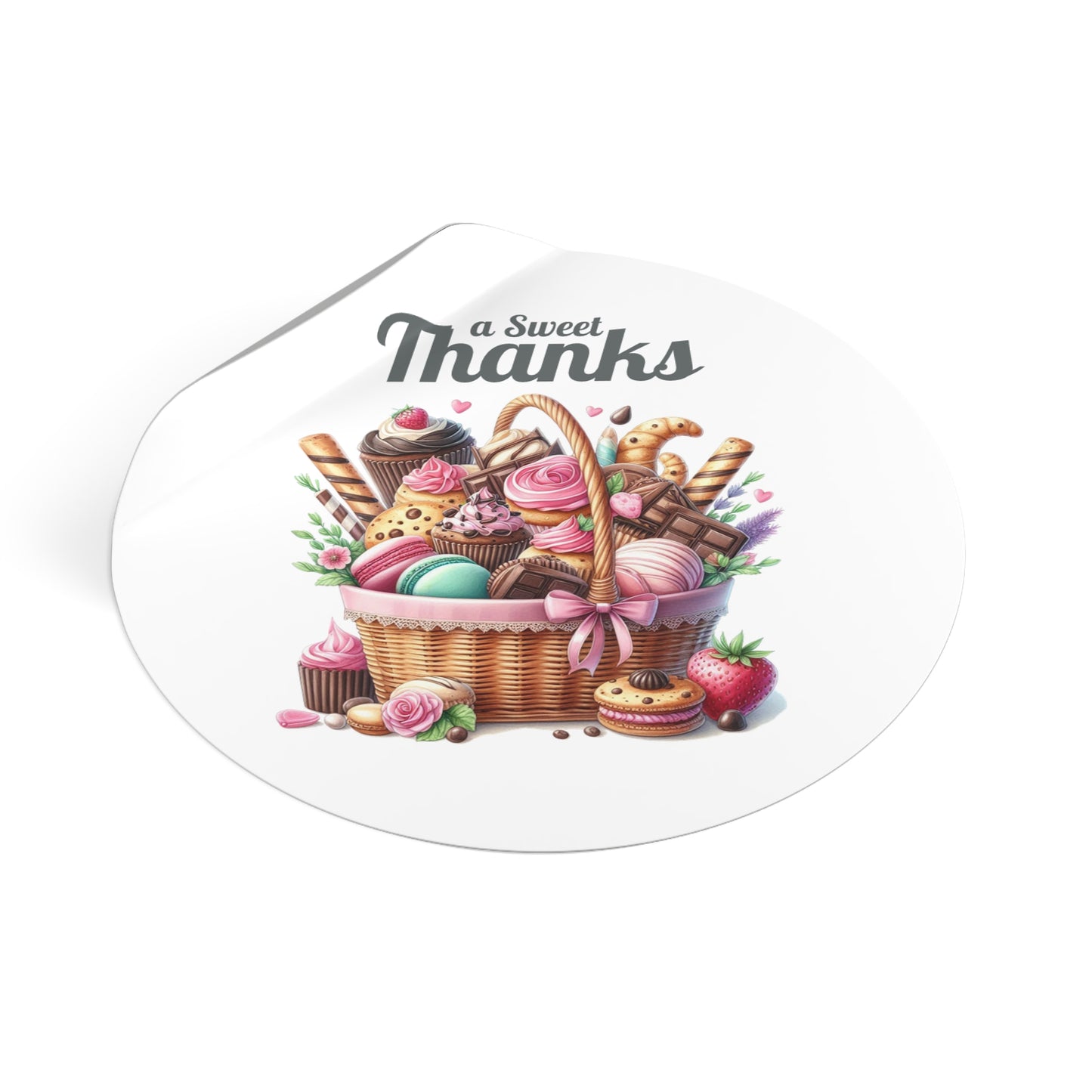 Custom Sweet Thanks Stickers for Events, Wedding Favors, Party Favors, Custom Labels, Gift Wrap
