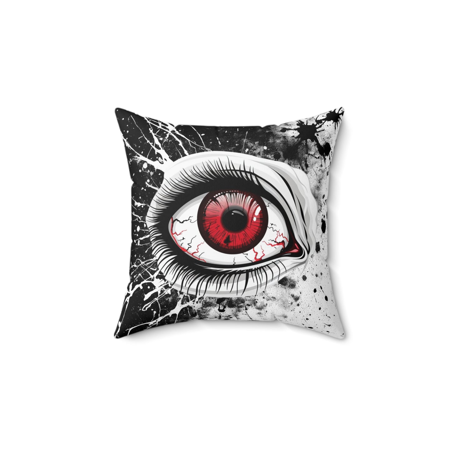 Halloween Theme Spun Polyester Square Pillow, One Monster Eyeball Halloween Decor, Accent for Any Room, Halloween and Monster Lovers