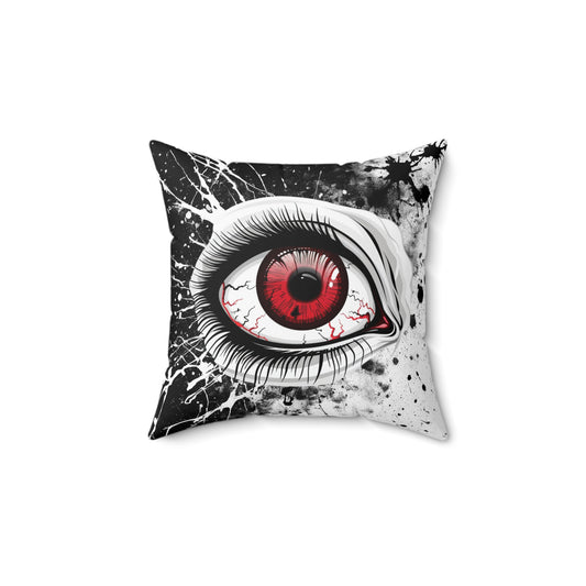 Halloween Theme Spun Polyester Square Pillow, One Monster Eyeball Halloween Decor, Accent for Any Room, Halloween and Monster Lovers
