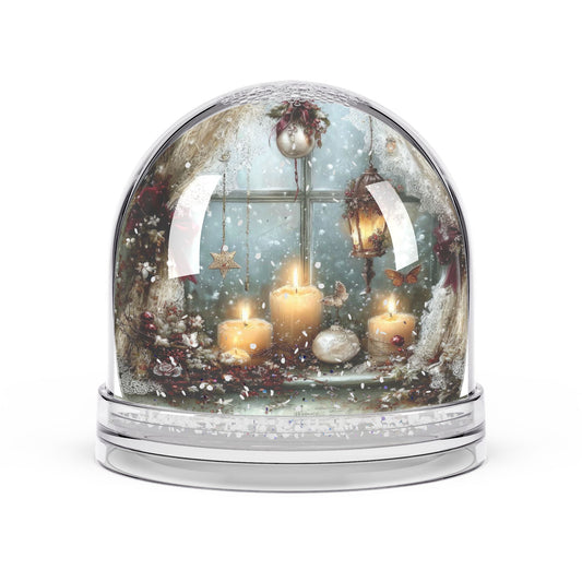 Snow Globe — Cozy Candlelit Window Holiday Snow Globe