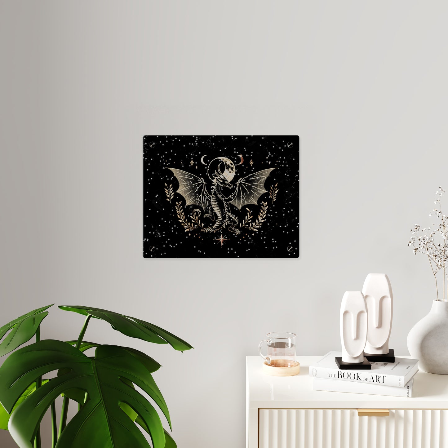 Mystical Dragon Acrylic Wall Art Panel - Celestial Home Decor