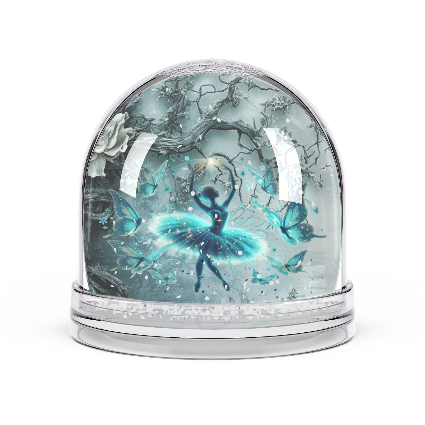 Ballet Fairy Snow Globe — Glowing Blue Ballerina Keepsake