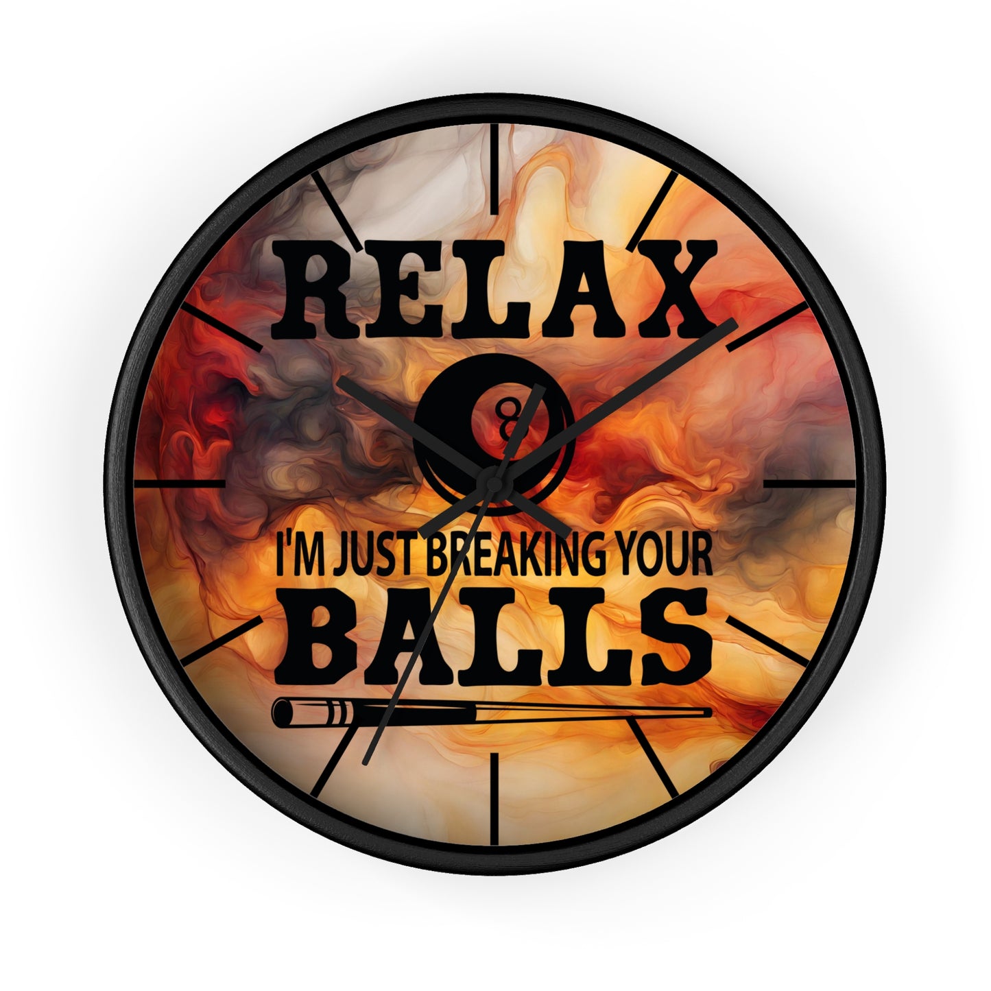 Pool Quote Wall Clock - Gift for Pool Lovers & Billiards Fans