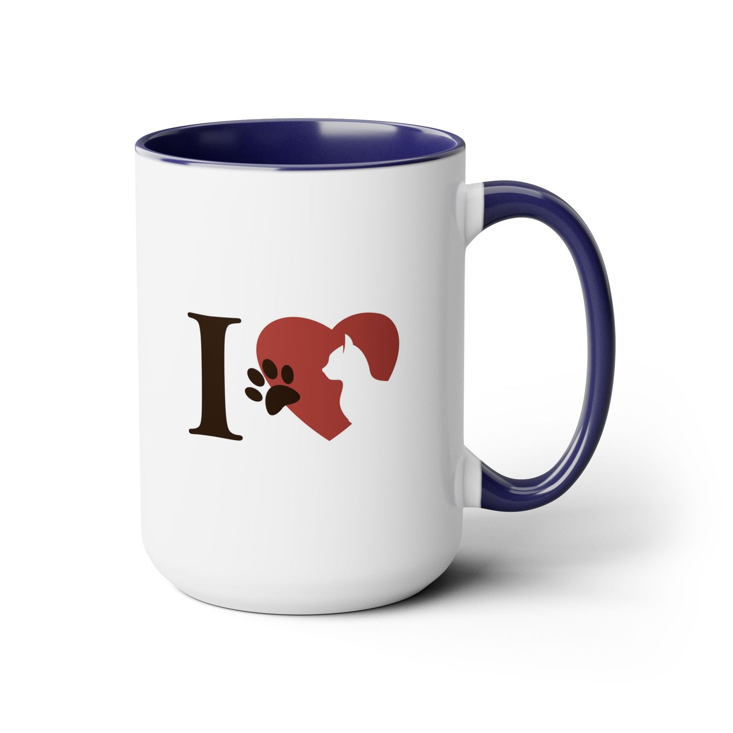 Pet Cat Theme Two-Tone Coffee Mugs, 15oz, Animal Lovers,  Cat Lover Quote, Pet Lovers, Coffee, Tea, Hot Chocolate Lovers, Gift Idea for Any Occasion
