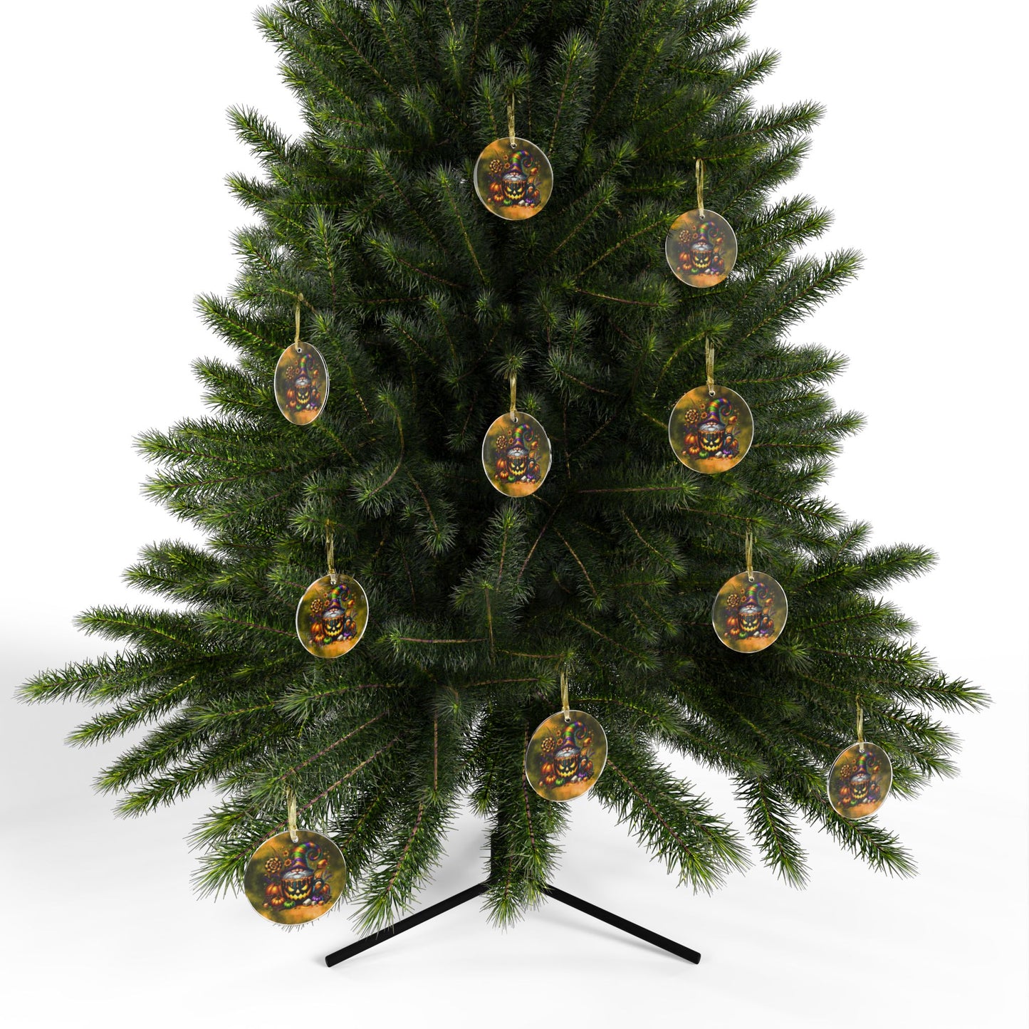 Festive Halloween Gnome Acrylic Hanging Ornament - Whimsical Home Decor - Holiday Ornaments