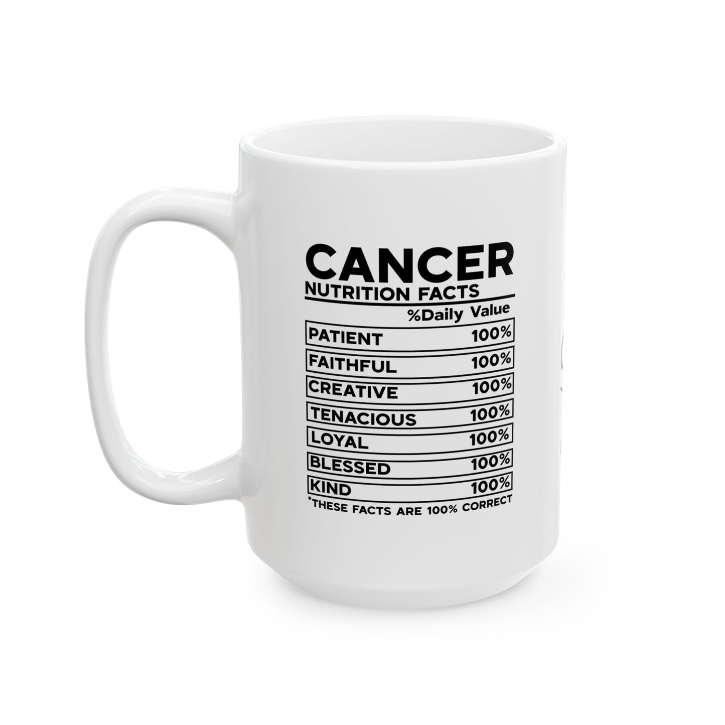 Cancer Zodiac Ceramic Mug – Empowering Design for Zodiac Lovers