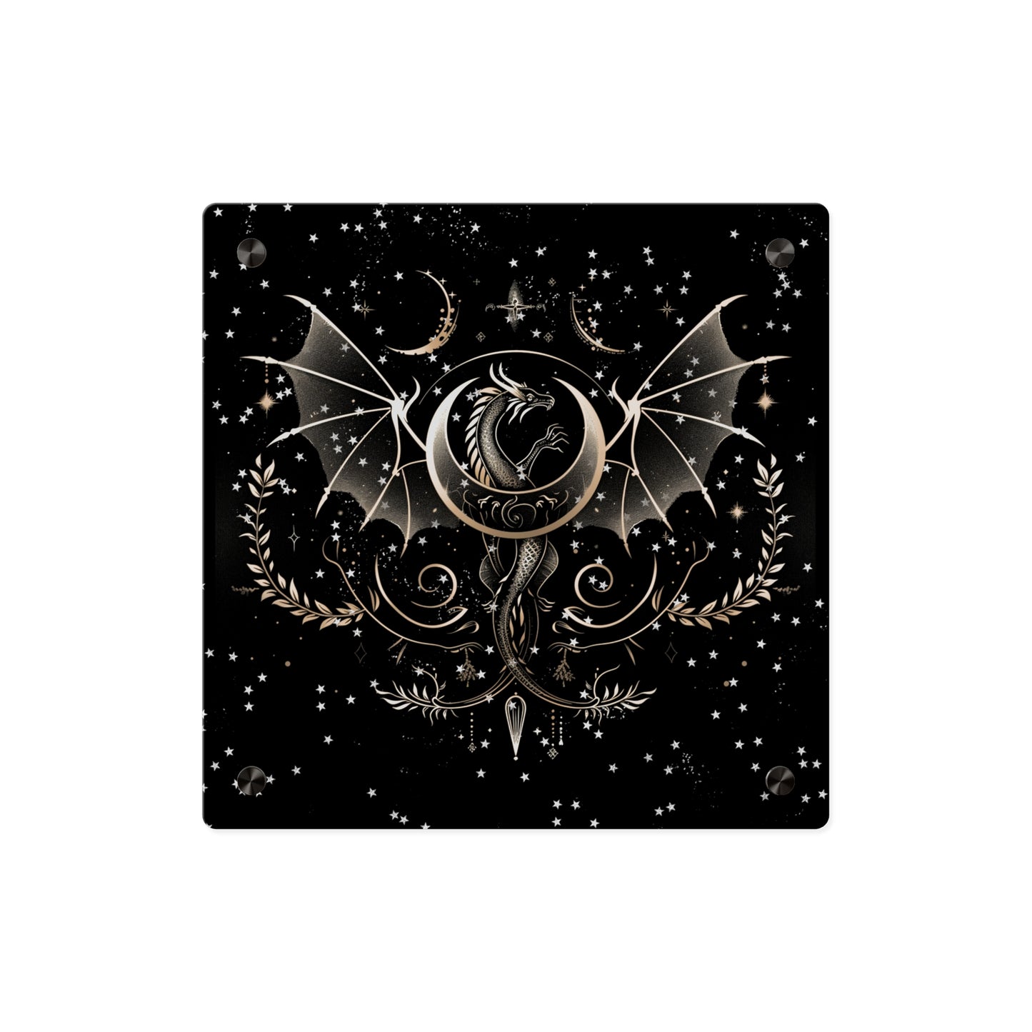 Mystical Dragon Acrylic Wall Art Panels - Celestial Decor for Fantasy Lovers