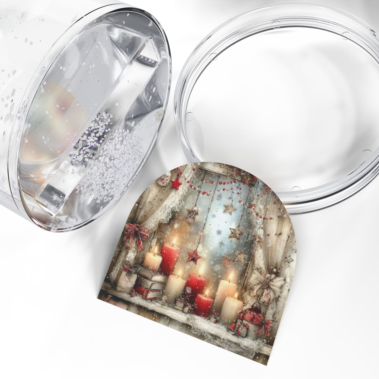 Holiday Candle Snow Globe — Cozy Christmas Home Décor Gift