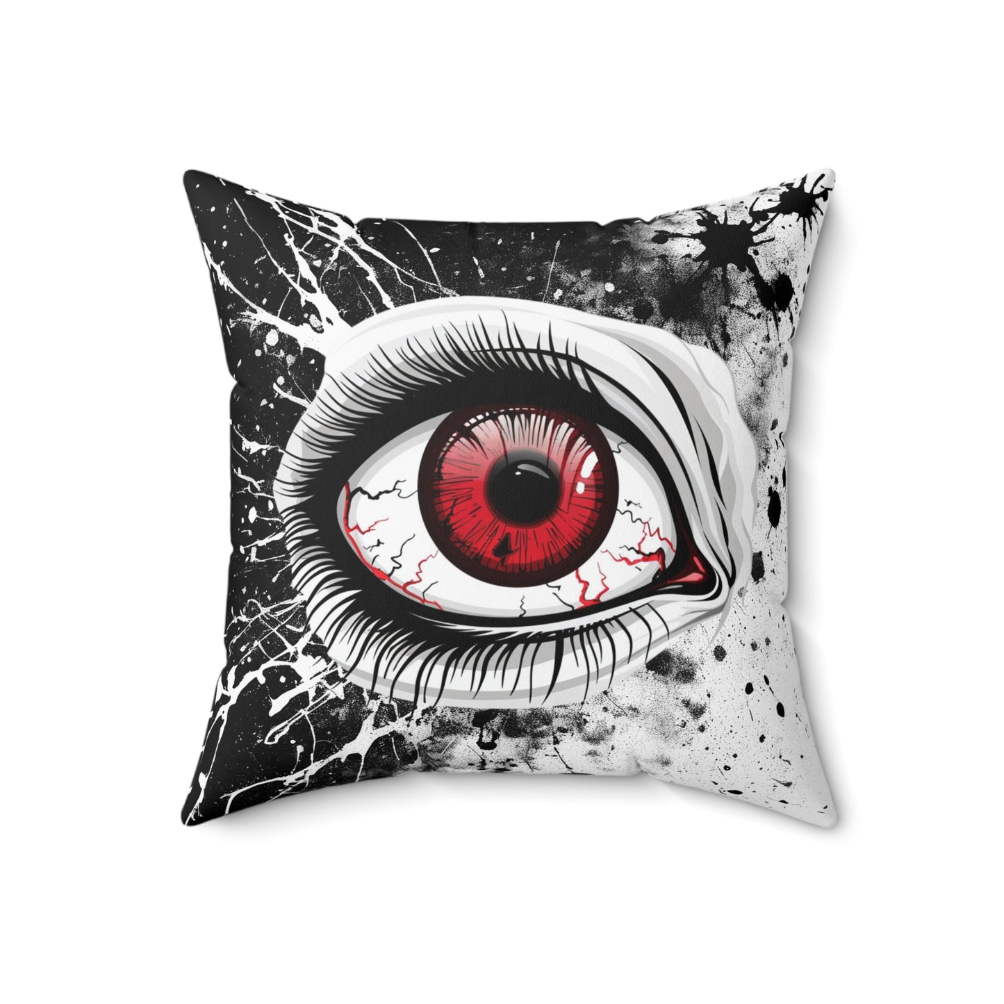 Halloween Theme Spun Polyester Square Pillow, One Monster Eyeball Halloween Decor, Accent for Any Room, Halloween and Monster Lovers