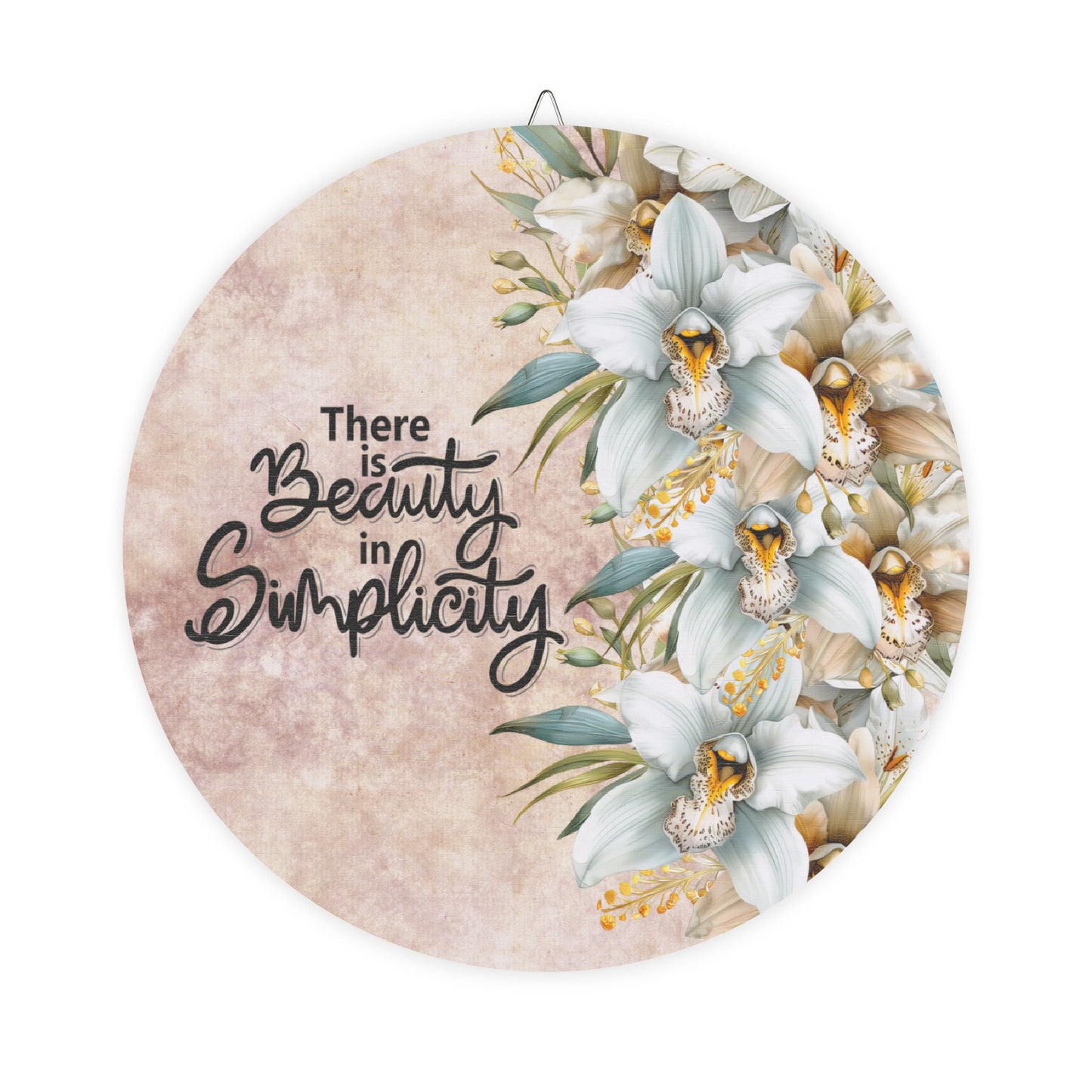 Rustic Charm Wood Sign - Inspirational Quote "There is Beauty in Simplicity" Wall Decor