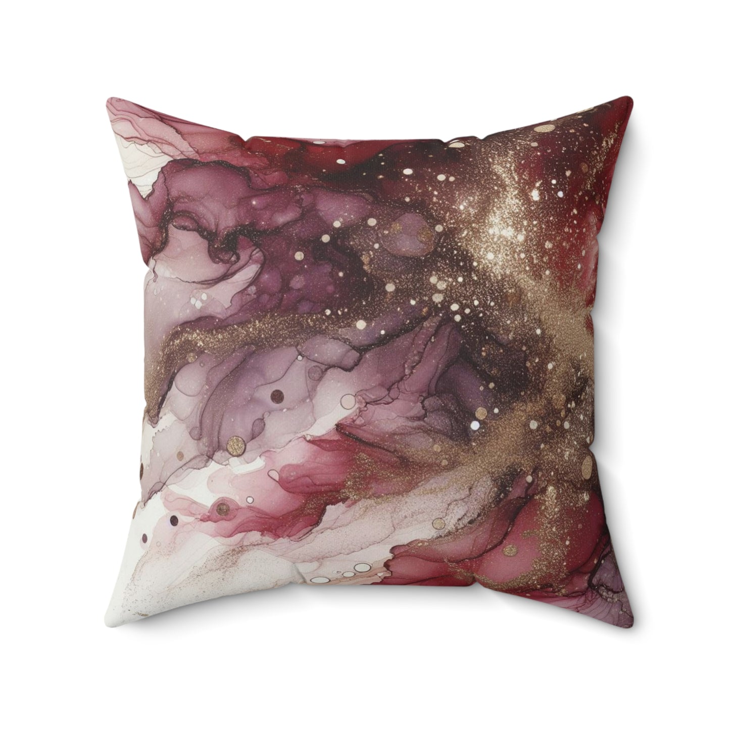 Decorative Spun Polyester Square Pillow, Beautiful Decor Pillow for Home or Office, Stylish Accent for Any Room,