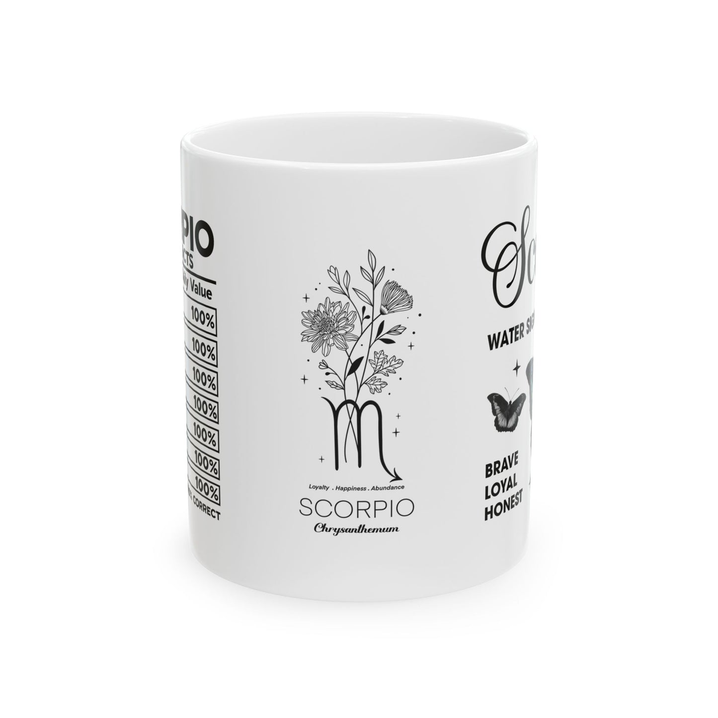 Scorpio Zodiac Ceramic Mug - Astrology Gift for Horoscope Lovers
