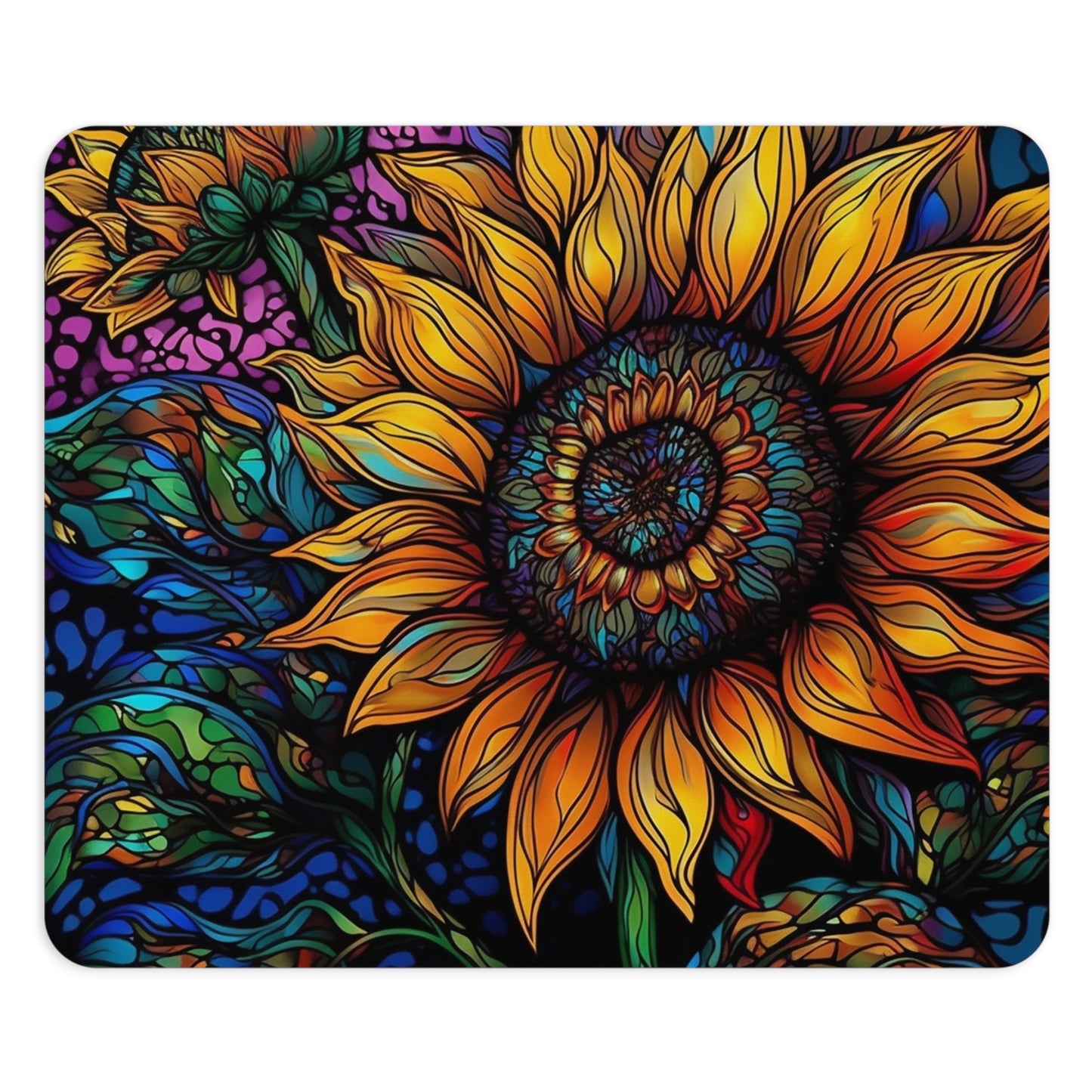 Vibrant Sunflower Desk Mouse Pad - Colorful Art Essential for Home & Office