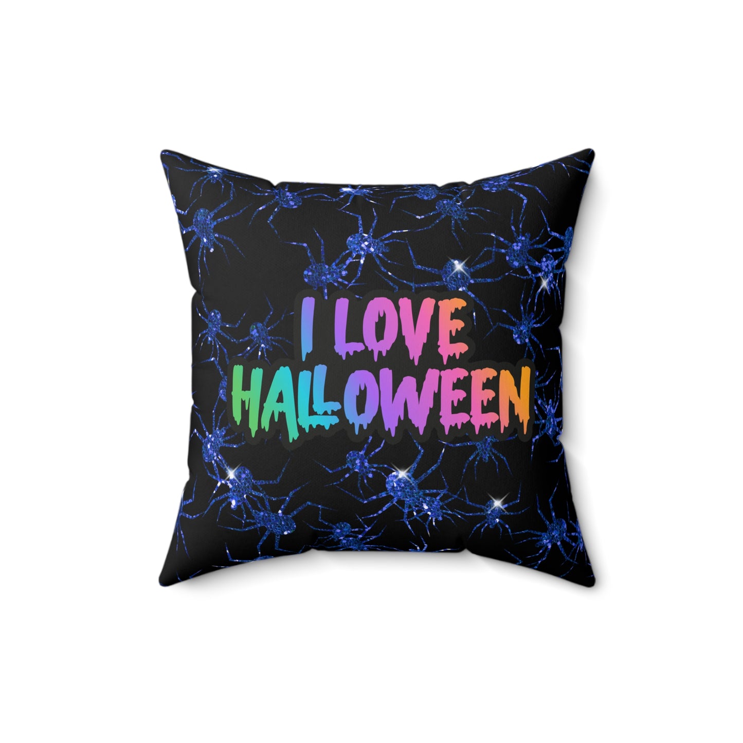 Halloween Throw Pillow, I Love Halloween Decor, Spun Polyester Cushion, Festive Home Accent, Spooky Gift Idea, Fall Celebration