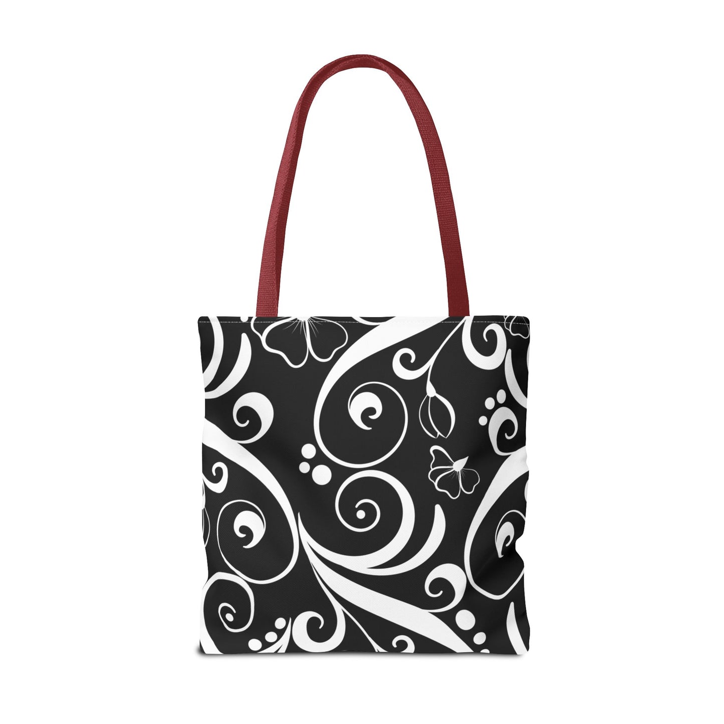 Fashionable Black and White Pattern Tote Bag (AOP), Stylish, Great Gift Idea for Birthdays, Holidays, Any Occasion for Anyone