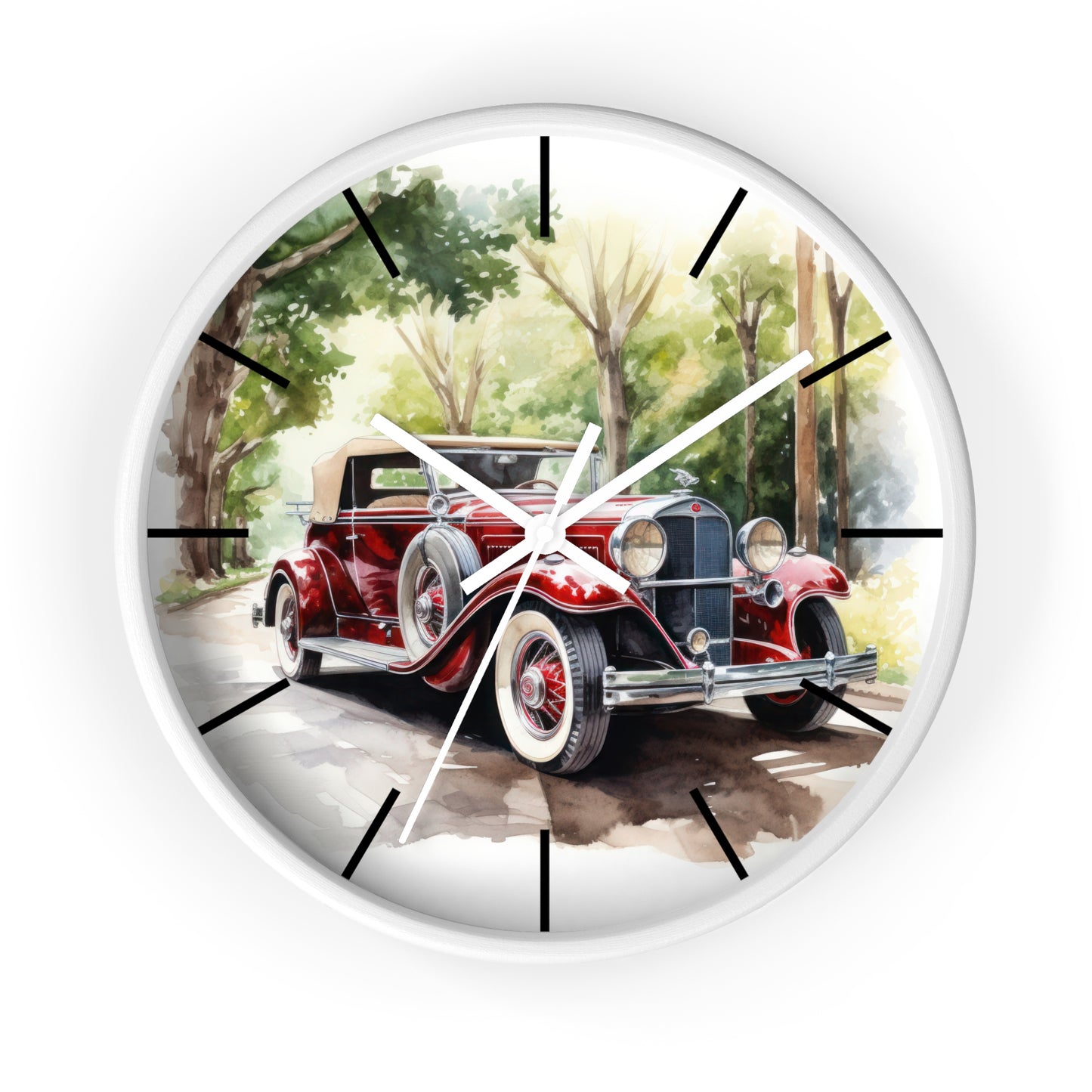 Classic Car Wall Clock - Vintage Automotive Home Office Decor