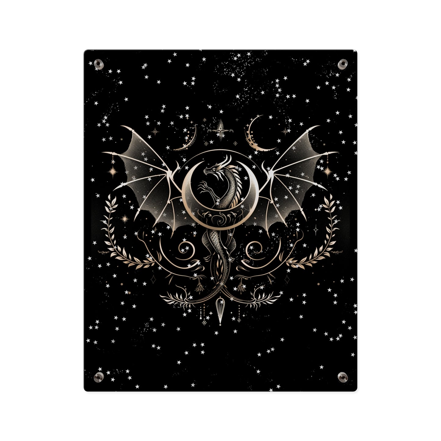 Mystical Dragon Acrylic Wall Art Panels - Celestial Decor for Fantasy Lovers