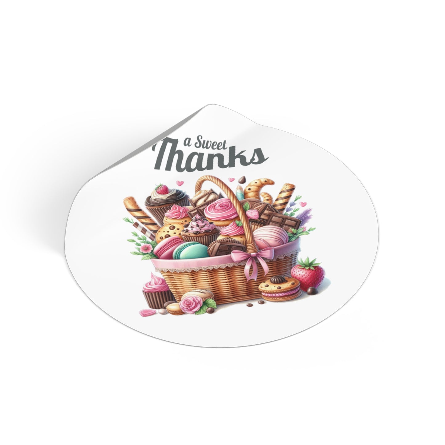 Custom Sweet Thanks Stickers for Events, Wedding Favors, Party Favors, Custom Labels, Gift Wrap