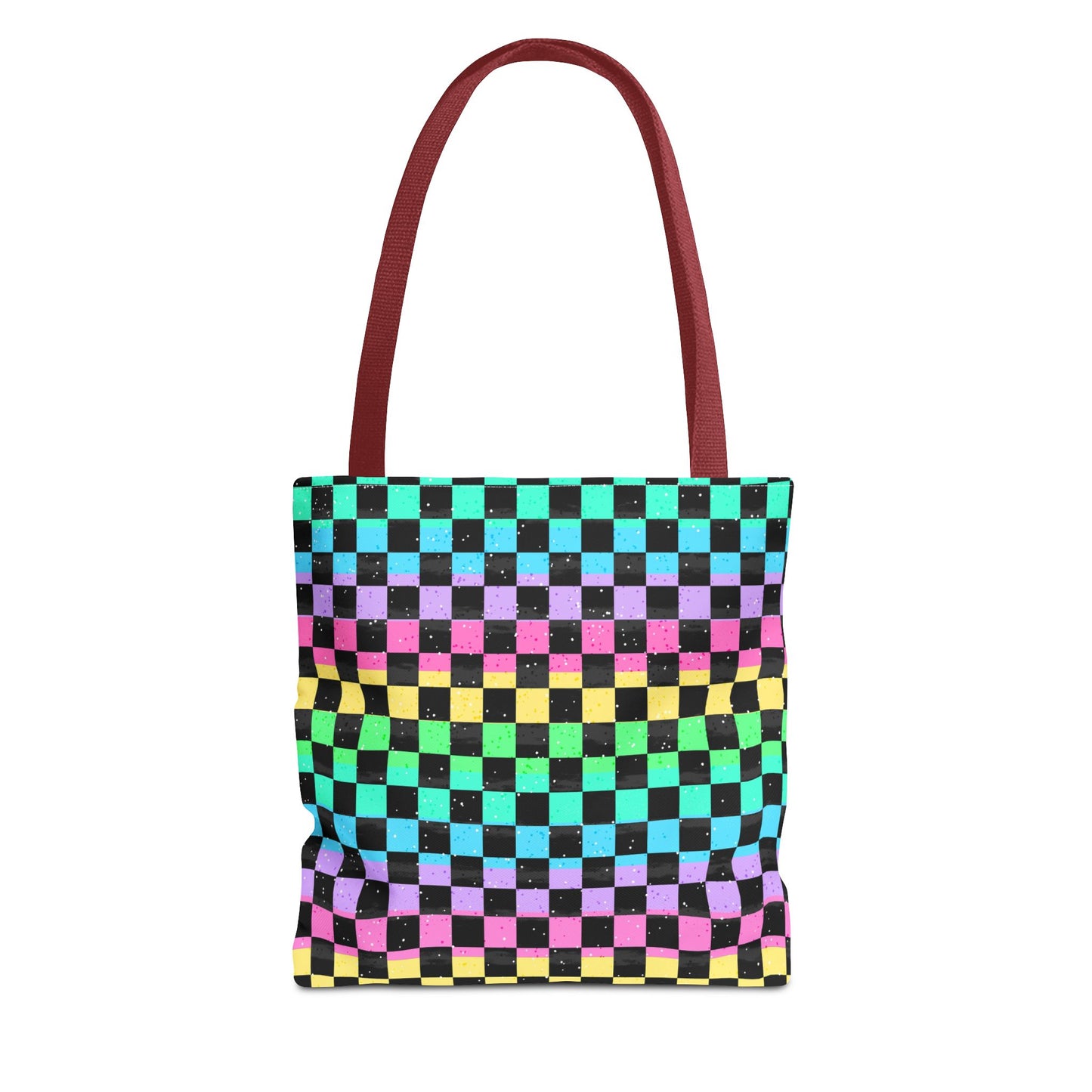 Colorful Checkerboard Tote Bag - Vibrant Reusable Shopping Bag, Eco-Friendly Gift, Summer Beach Accessory, Fashionable Everyday Tote
