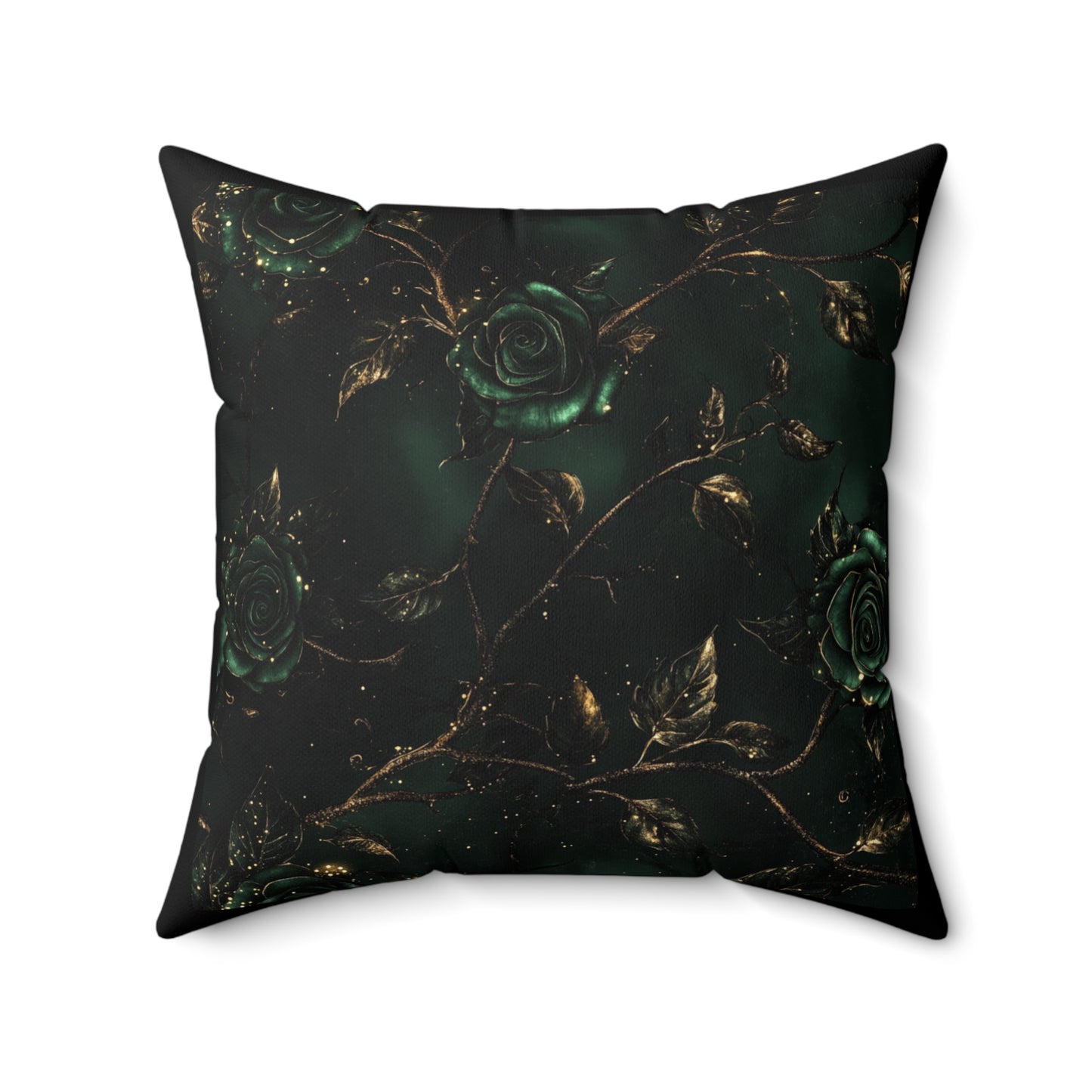 Elegant Gothic Floral Square Pillow, Decorative Cushion, Home Decor, Gift for Her, Sofa Pillow, Bedroom Accent