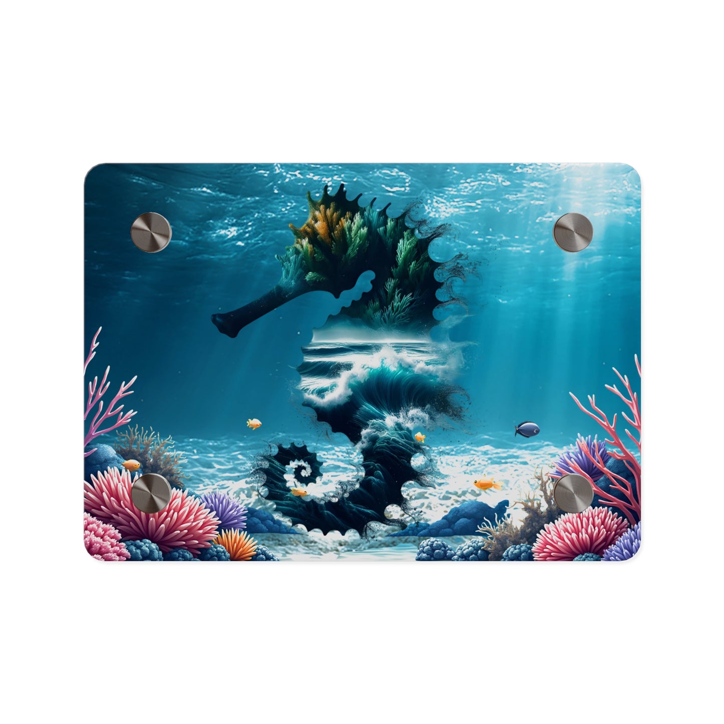 Acrylic Wall Art Panel — Underwater Seahorse Ocean Scene Panel