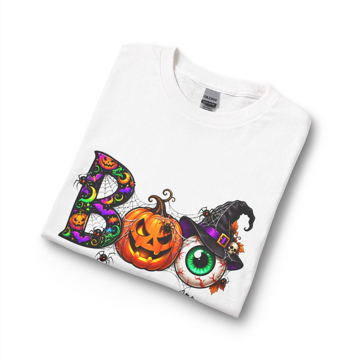 Halloween Boo Pumpkin and Witch Hat Long Sleeve T-Shirt