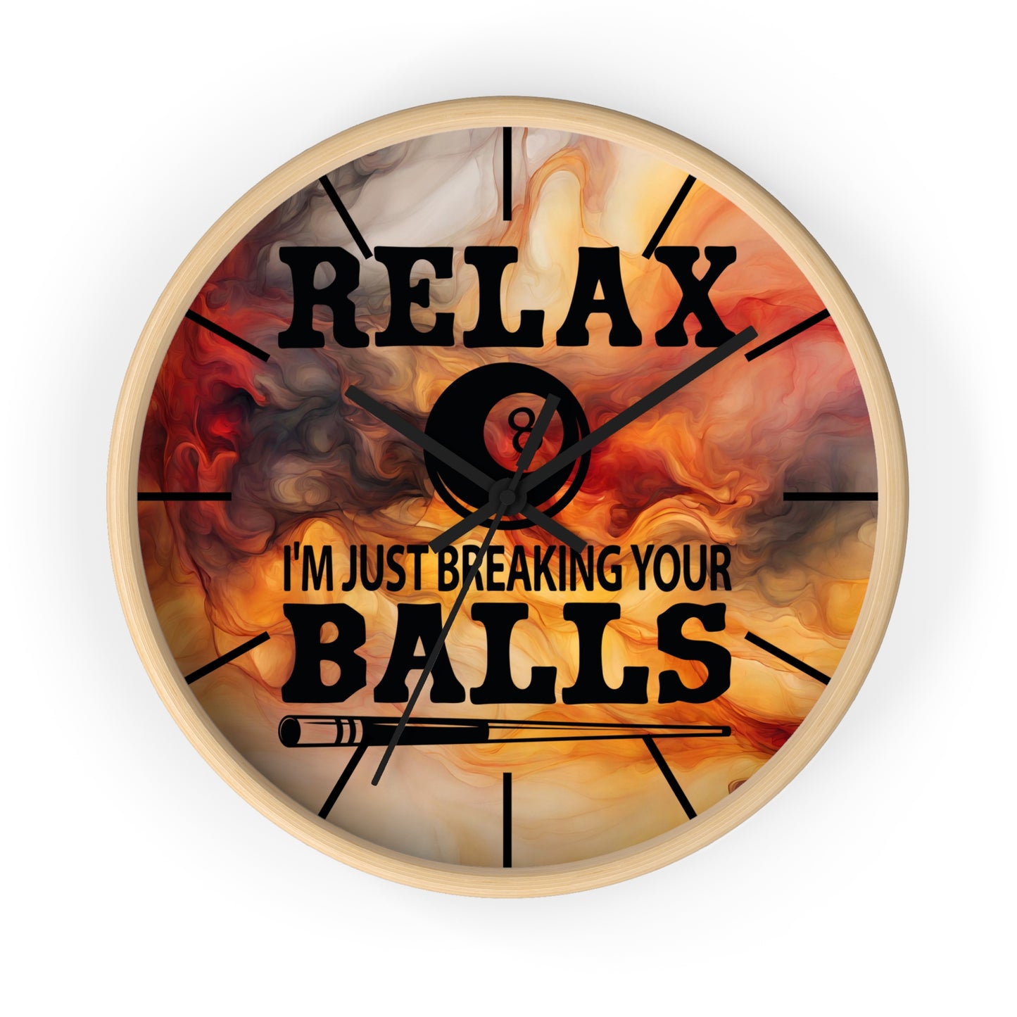 Pool Quote Wall Clock - Gift for Pool Lovers & Billiards Fans