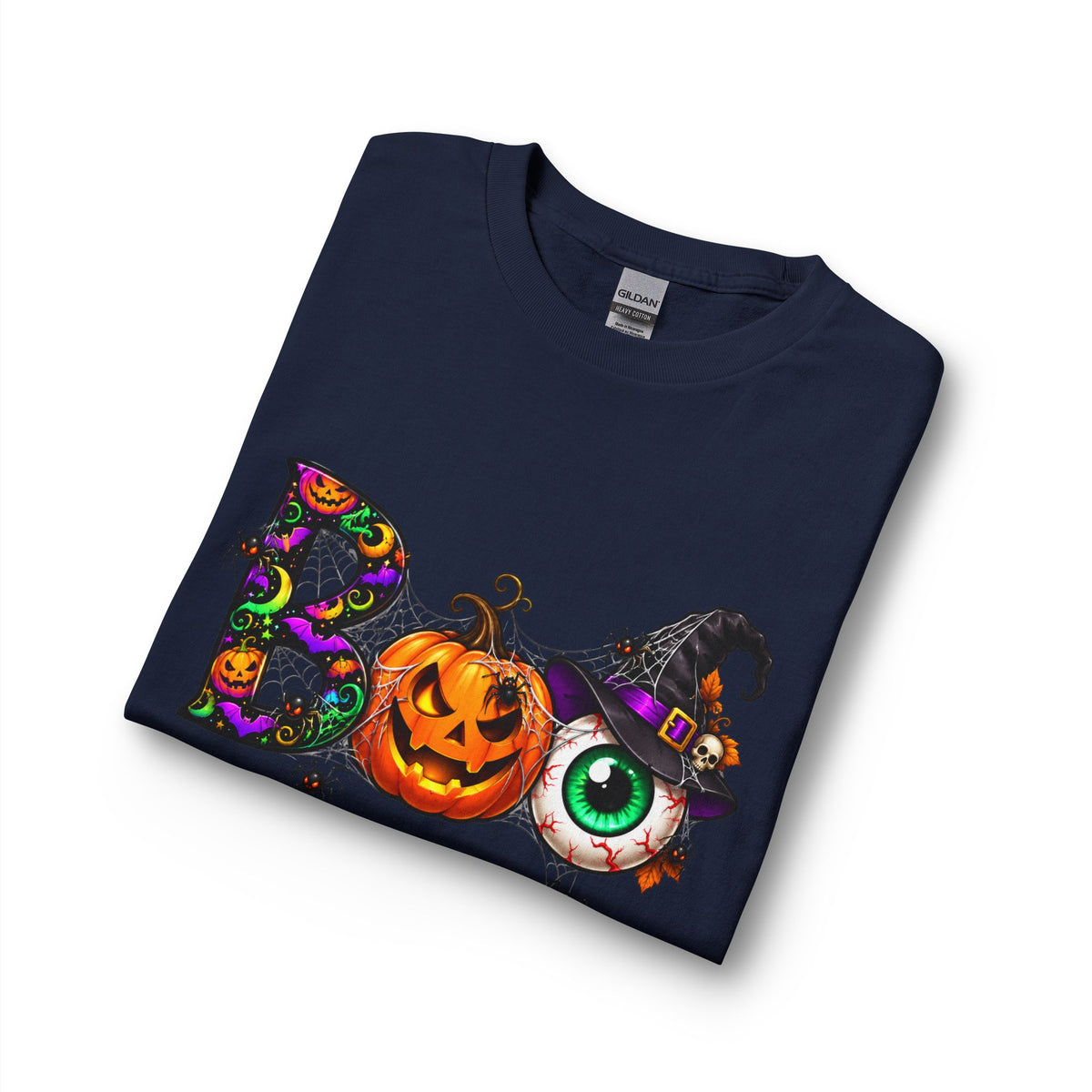 Halloween Boo Pumpkin and Witch Hat Long Sleeve T-Shirt