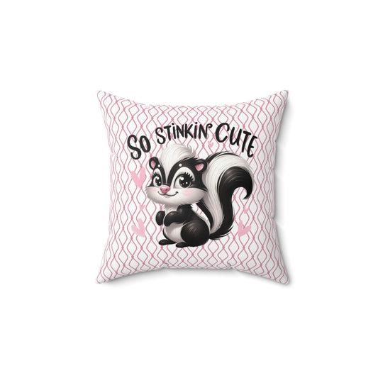 So Stinkin' Cute Skunk Pillow | Decorative Throw Pillow, Cute Home Decor, Kids Room Accessory, Gift for Animal Lovers, Nursery Decoration