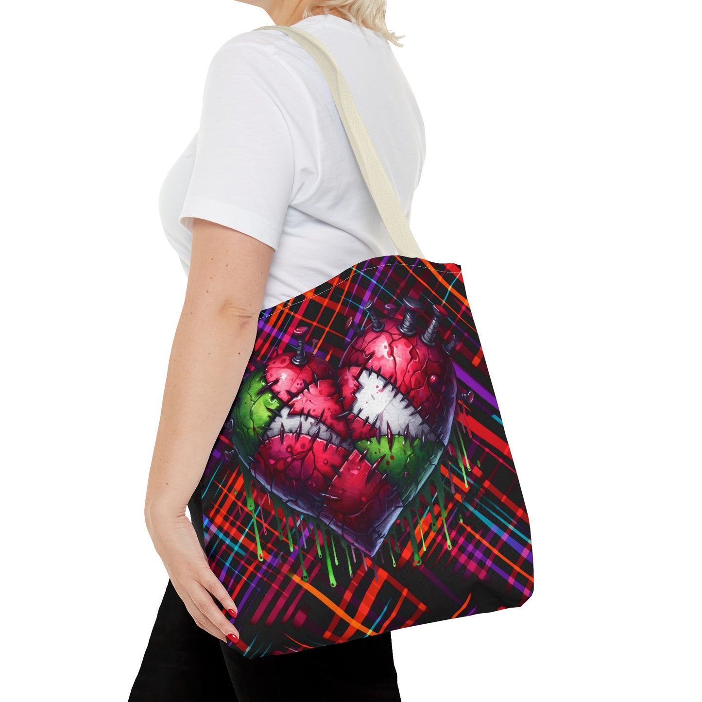 Fashionable Halloween Theme Tote Bag (AOP), Fun Stylish for Everyday or Occasion, Perfect for Halloween Lovers, Gift Idea for Anyone