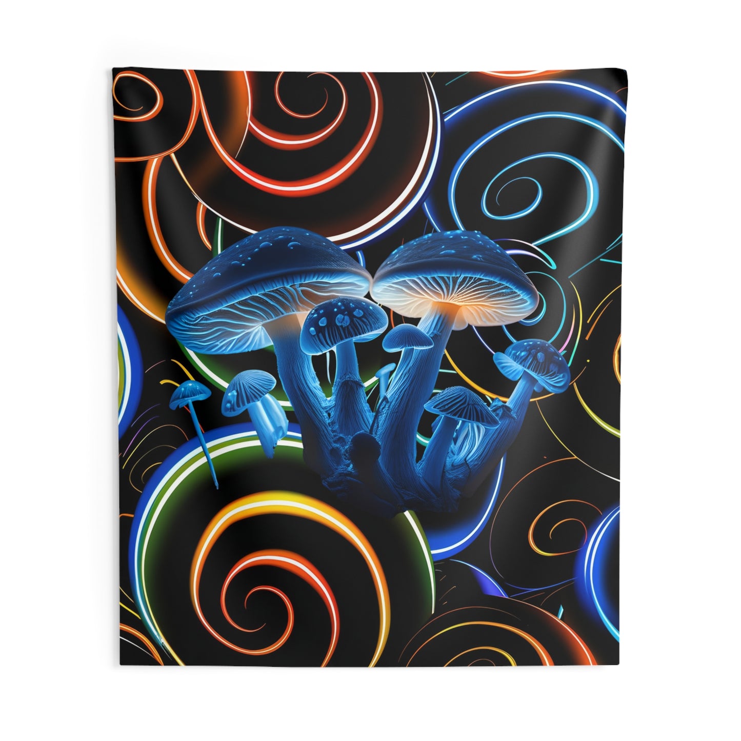Vibrant Mushroom Wall Tapestry | Boho Decor, Psychedelic Wall Art, Living Room Accent, Dorm Room Decor, Unique Gift
