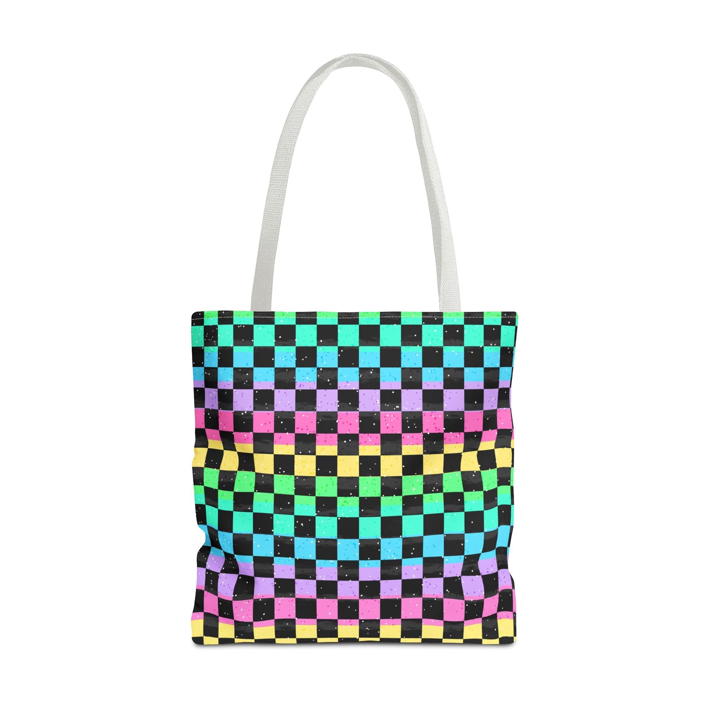 Colorful Checkerboard Tote Bag - Vibrant Reusable Shopping Bag, Eco-Friendly Gift, Summer Beach Accessory, Fashionable Everyday Tote