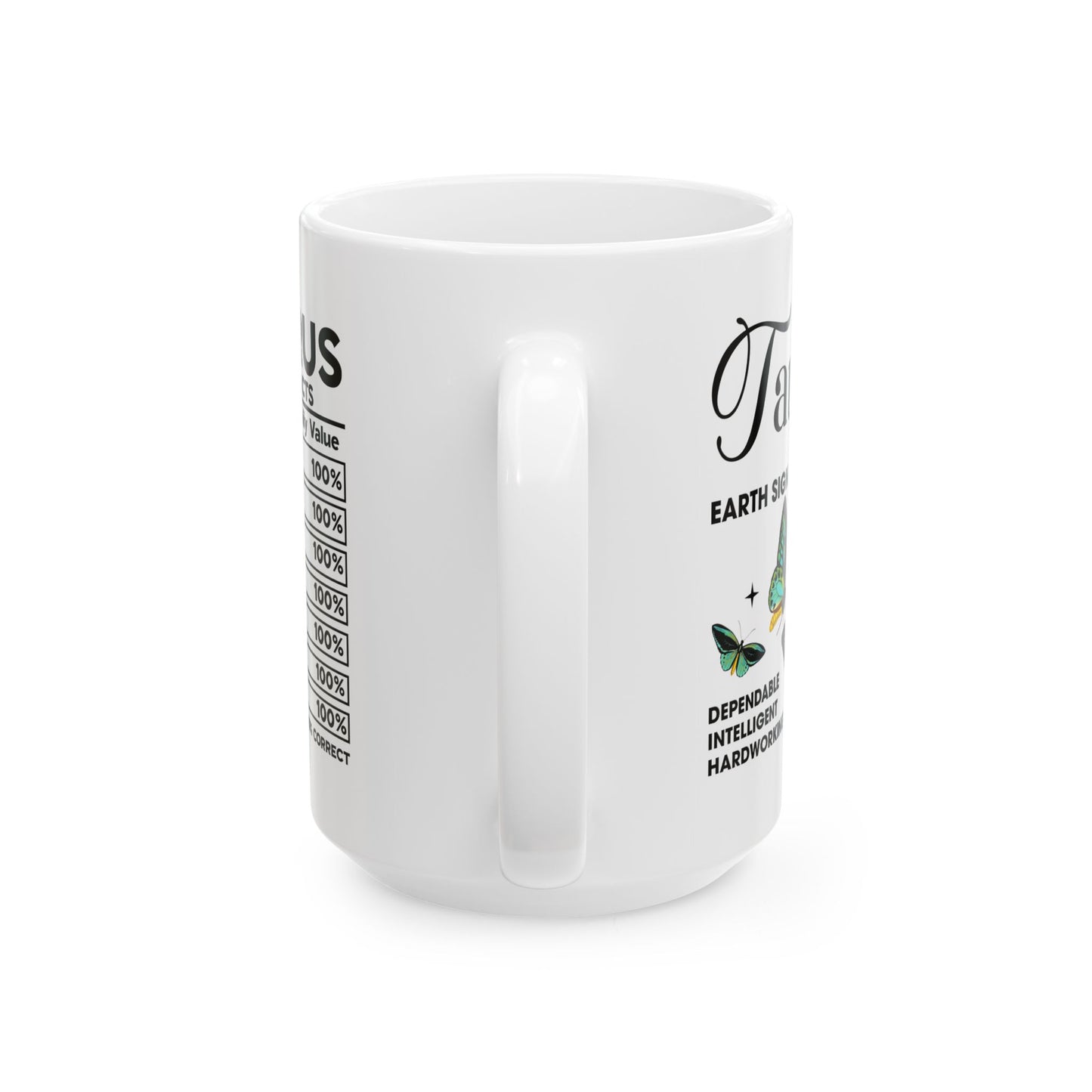 Taurus Zodiac Ceramic Mug - 11oz & 15oz - Astrology Gift for Taurus