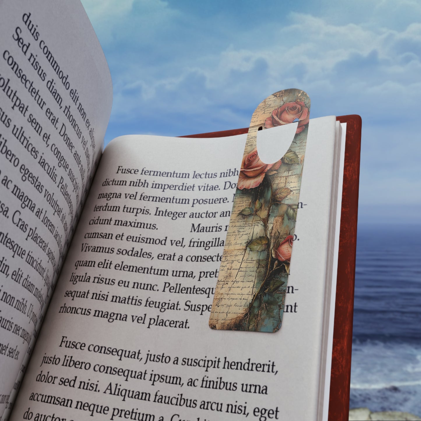 Vintage Floral Bookmark - Elegant Rose Design for Book Lovers