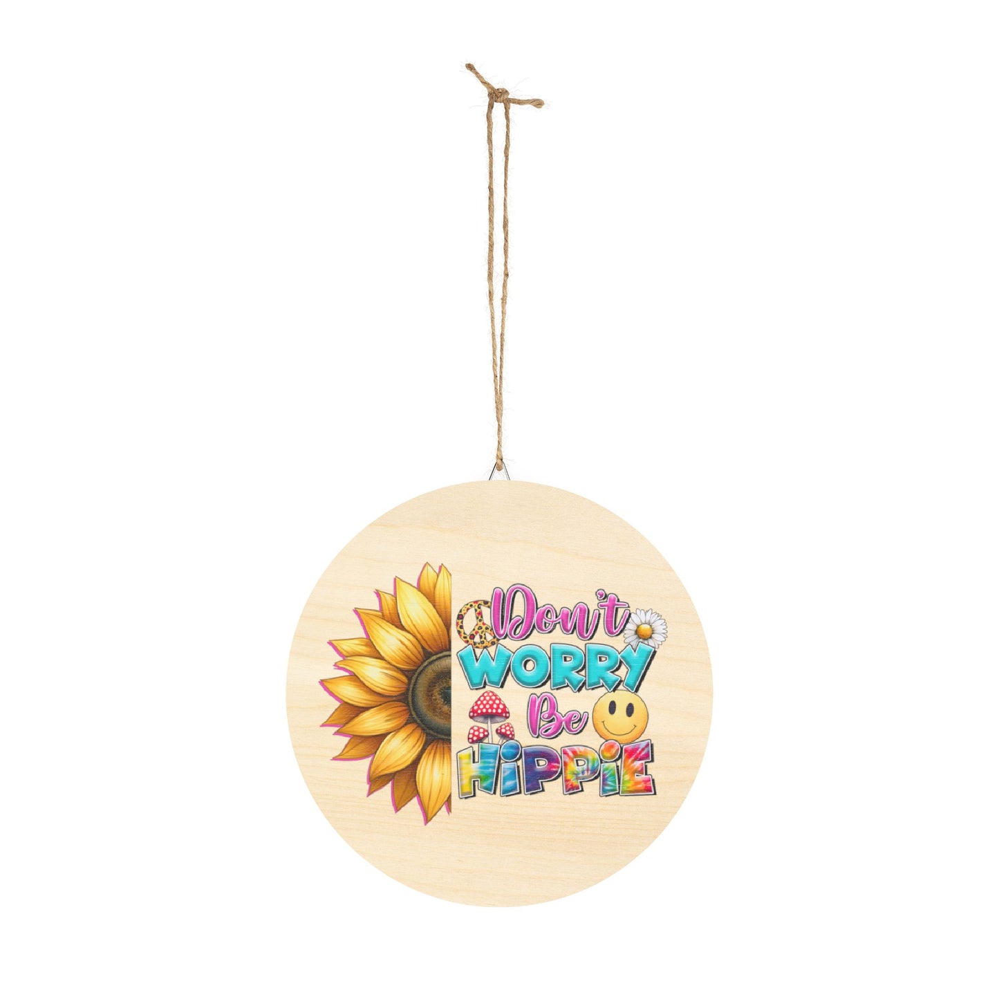 Rustic Charm Decor Wood Signs - Hippie Peace Lovers Home Office Gift