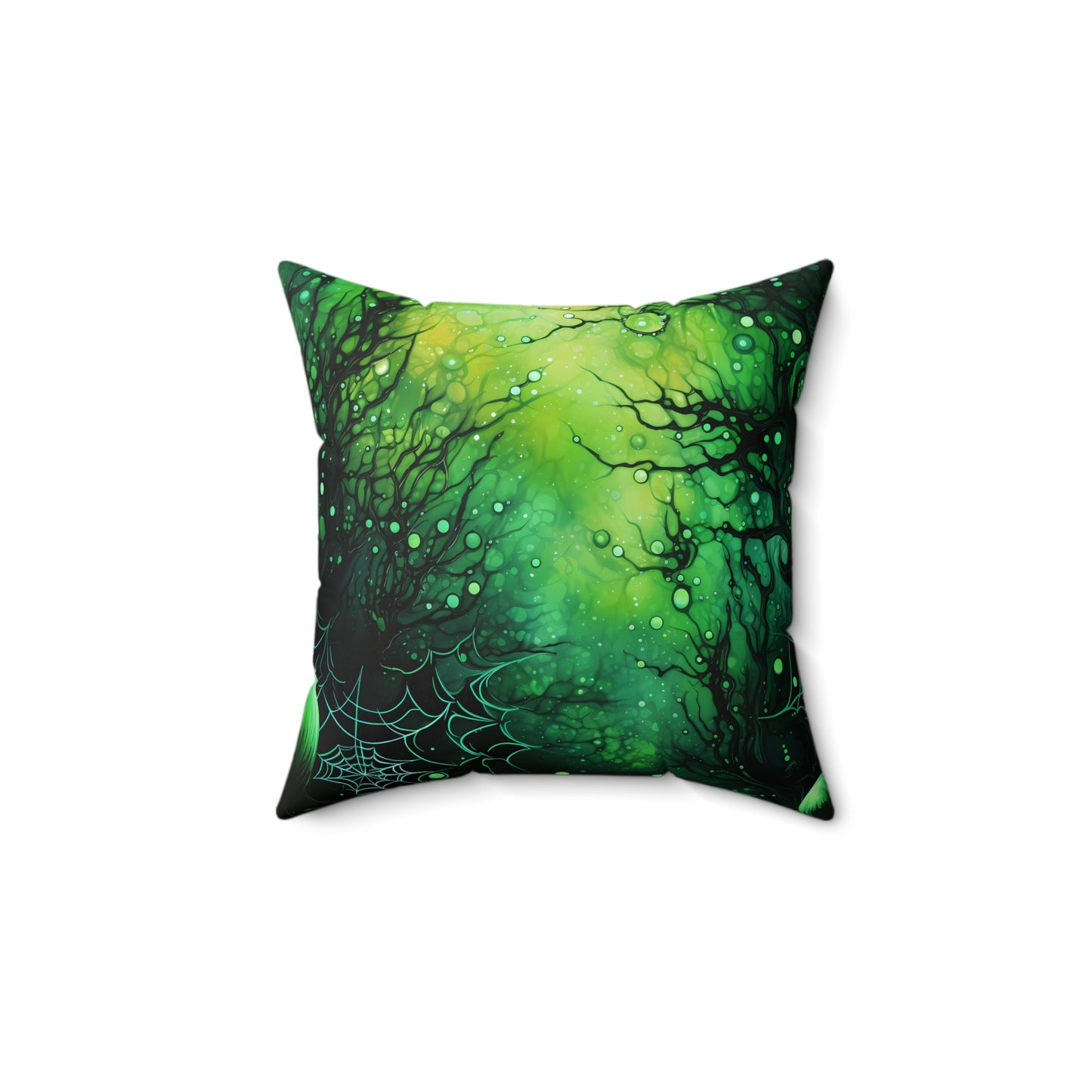 Halloween Theme Spun Polyester Square Pillow, Festive and Perfect Halloween Theme Decor for Home, Halloween Accent for Any Room
