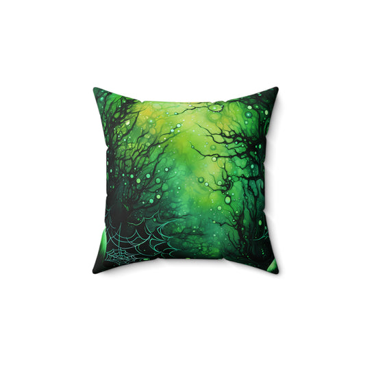 Halloween Theme Spun Polyester Square Pillow, Festive and Perfect Halloween Theme Decor for Home, Halloween Accent for Any Room