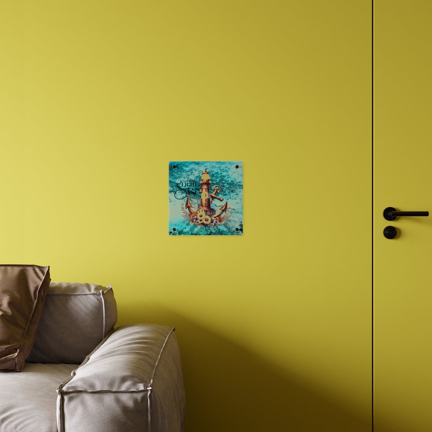 Nautical Acrylic Wall Art Panel - "Let Your Light Shine" Home Decor