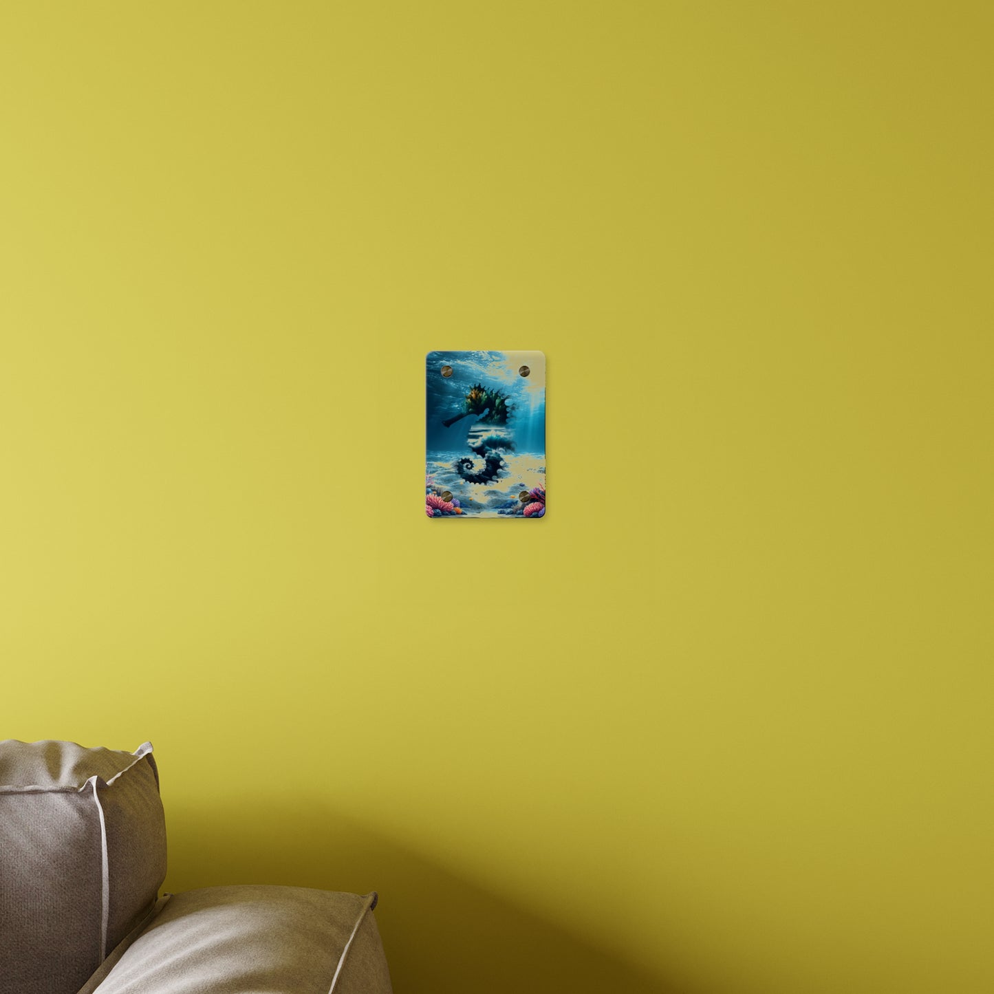 Acrylic Wall Art Panel — Underwater Seahorse Ocean Scene Panel