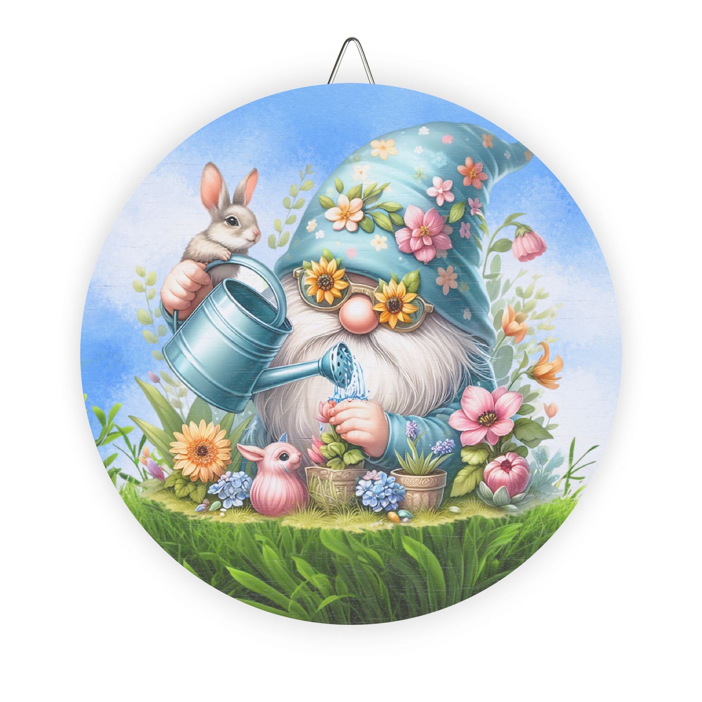 Whimsical Gardening Gnome Rustic Charm Wood Sign - Charming Rustic Decor for Spring Celebrations