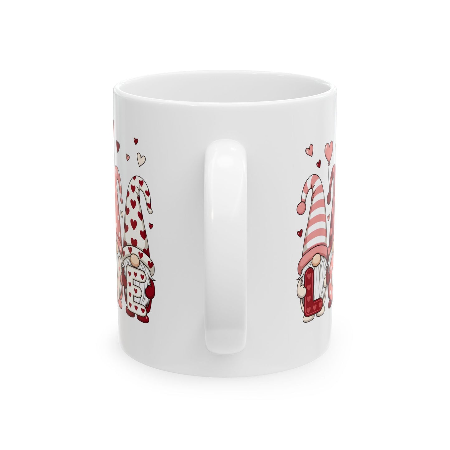 Valentine Gnome Mug (11oz, 15oz) — XOXO Heart Coffee Cup