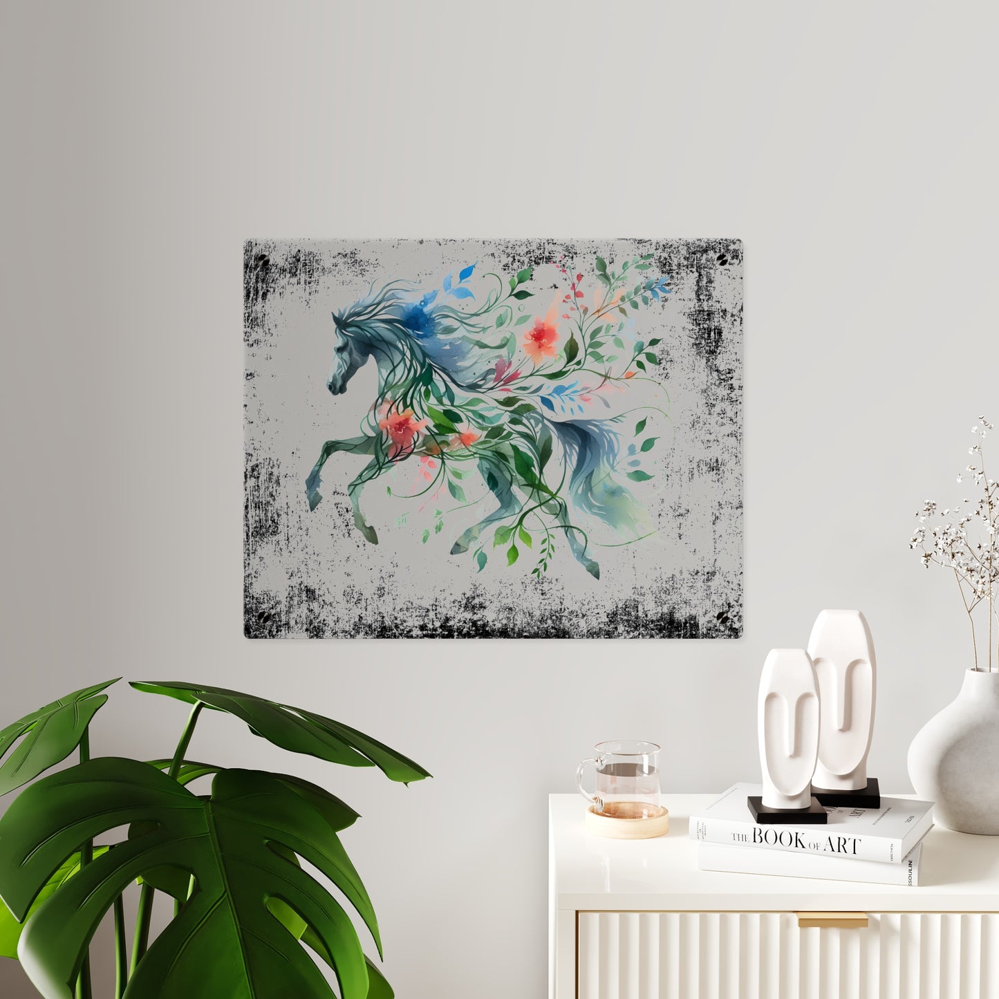 Whimsical Horse Acrylic Wall Art Panel – Nature-Inspired Home Decor